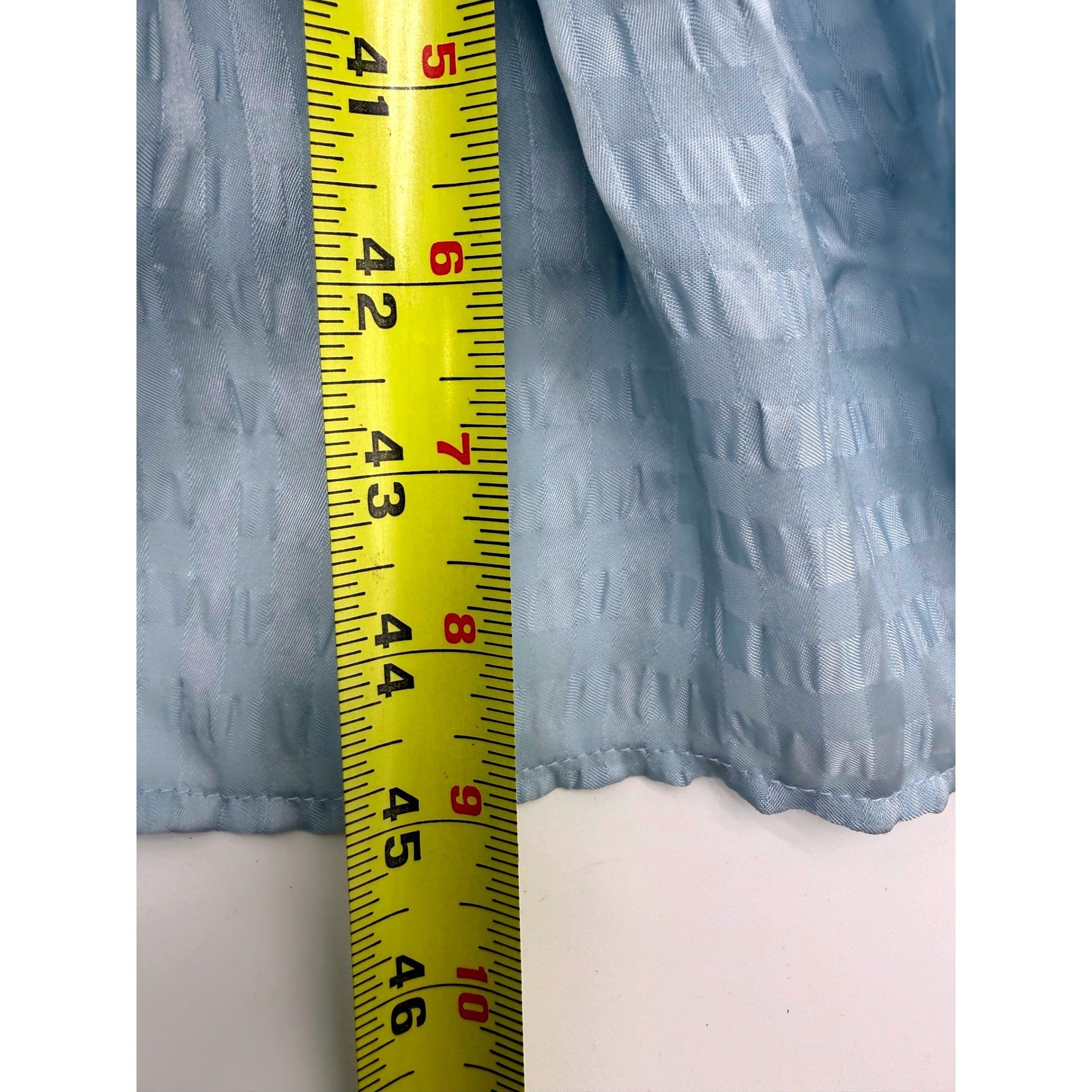 Anthropologie Light Blue Tiered Ruffle Midi Dress Long Sleeve Size M Cottagecore