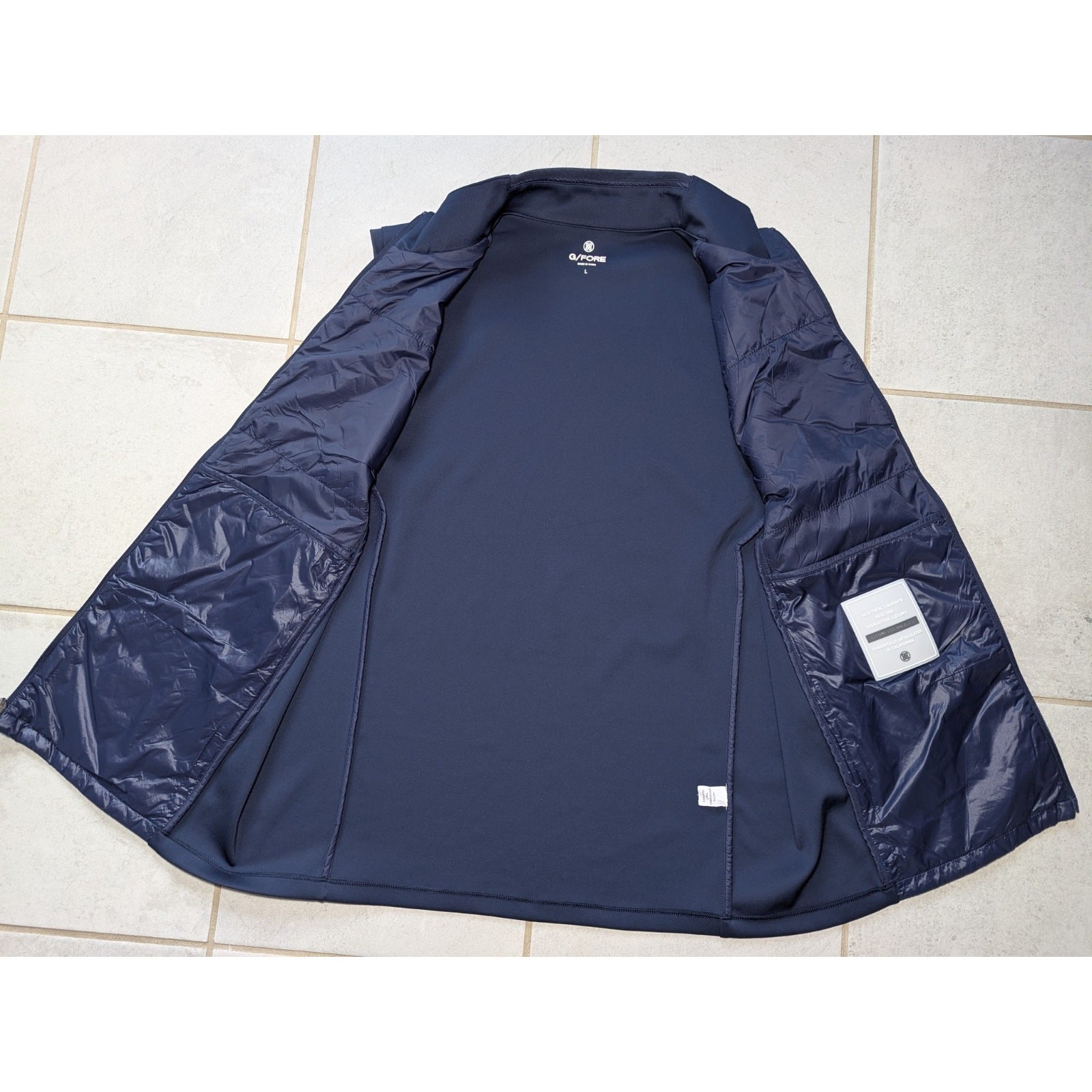 G/Fore Men’s Large Interlock Performer Vest Stretch Tech Twighlight Navy Blue