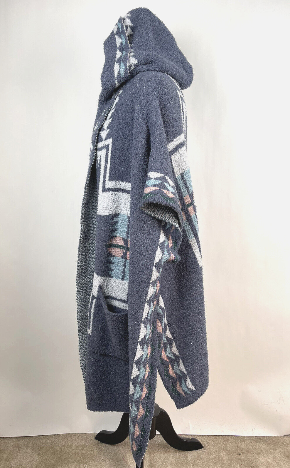 Davi & Dani Unicorn Tribe Berber Fleece Poncho Hoodie Oversized S M NWOT Soft