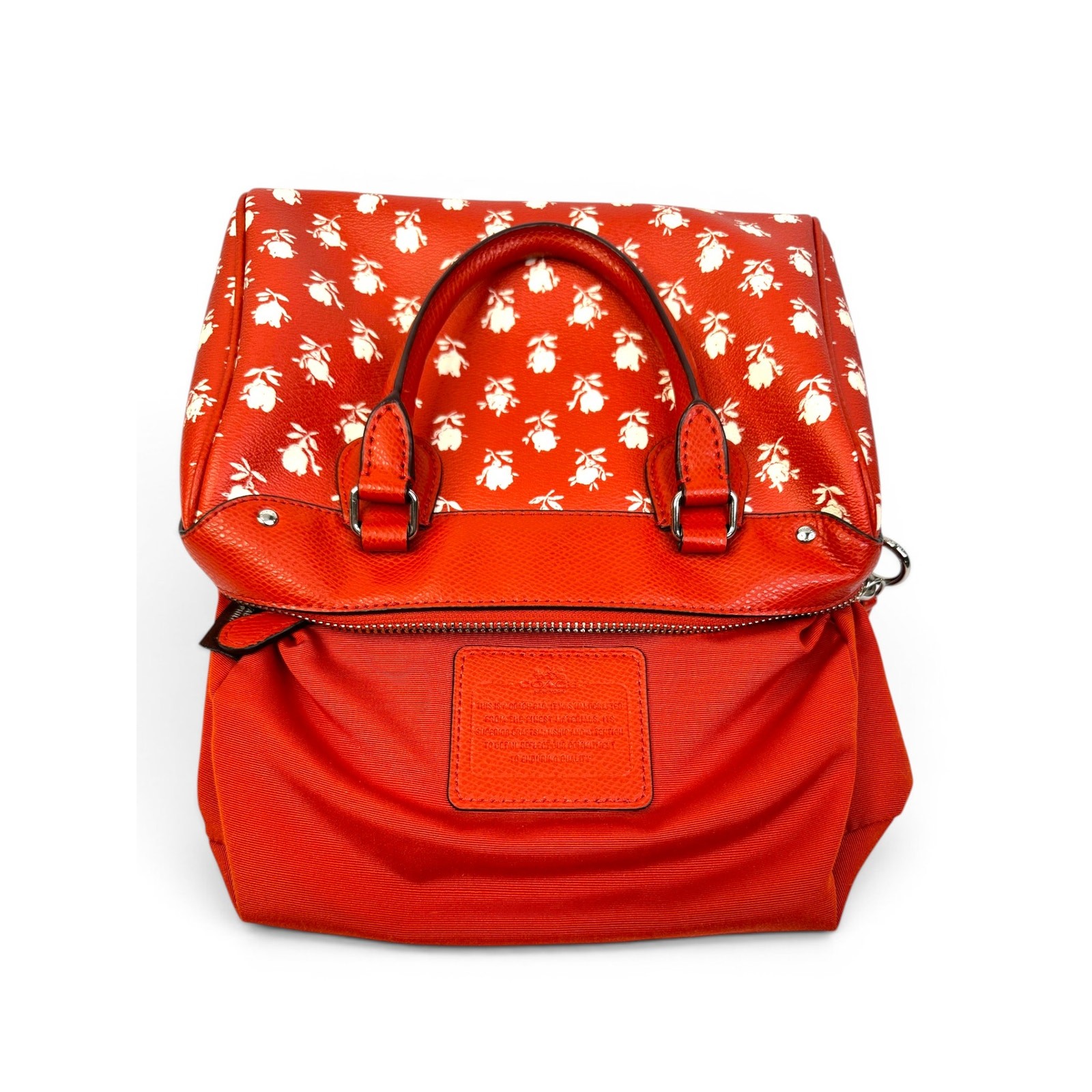 Coach Mini Bennett Badlands Floral Print Carmine Red Satchel Crossbody Bag