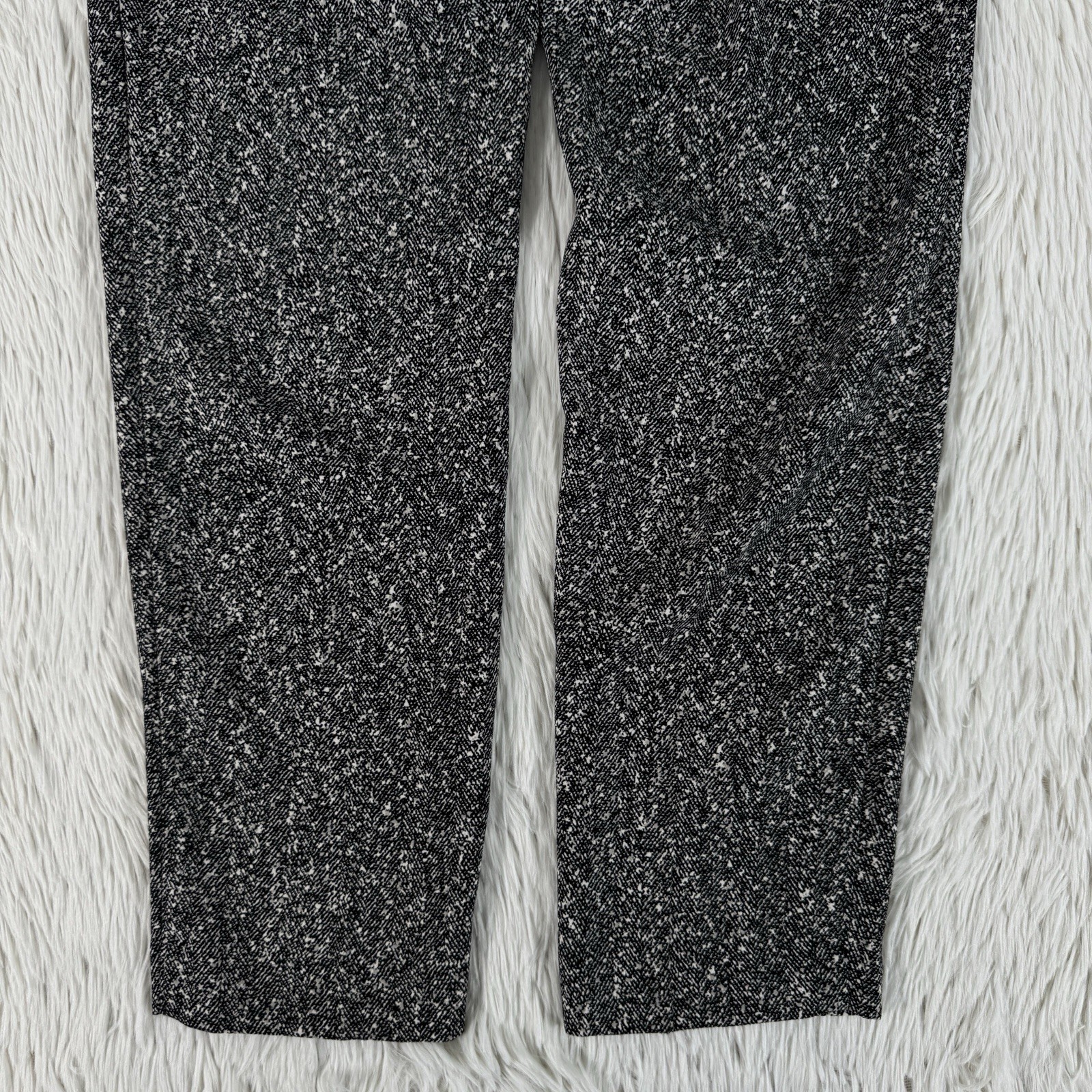 Express Black Salt & Pepper Pattern Super High-Rise Ankle Dress Pants Women’s 8L