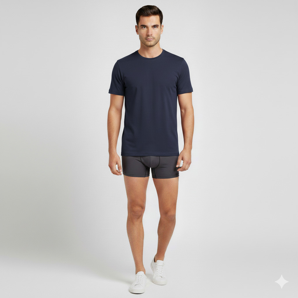 Bambooven Men’s Crew-Neck T-Shirt – Classic O-Neck (3 Pack)