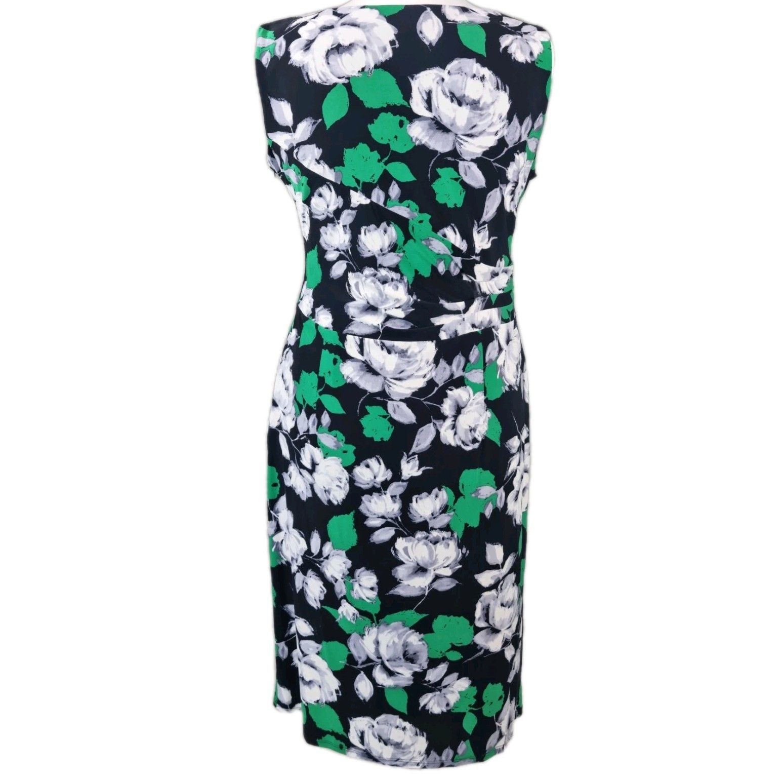 Phase Eight Green Floral Wrap Dress UK 16 Midi Occasion Wedding Guest Party