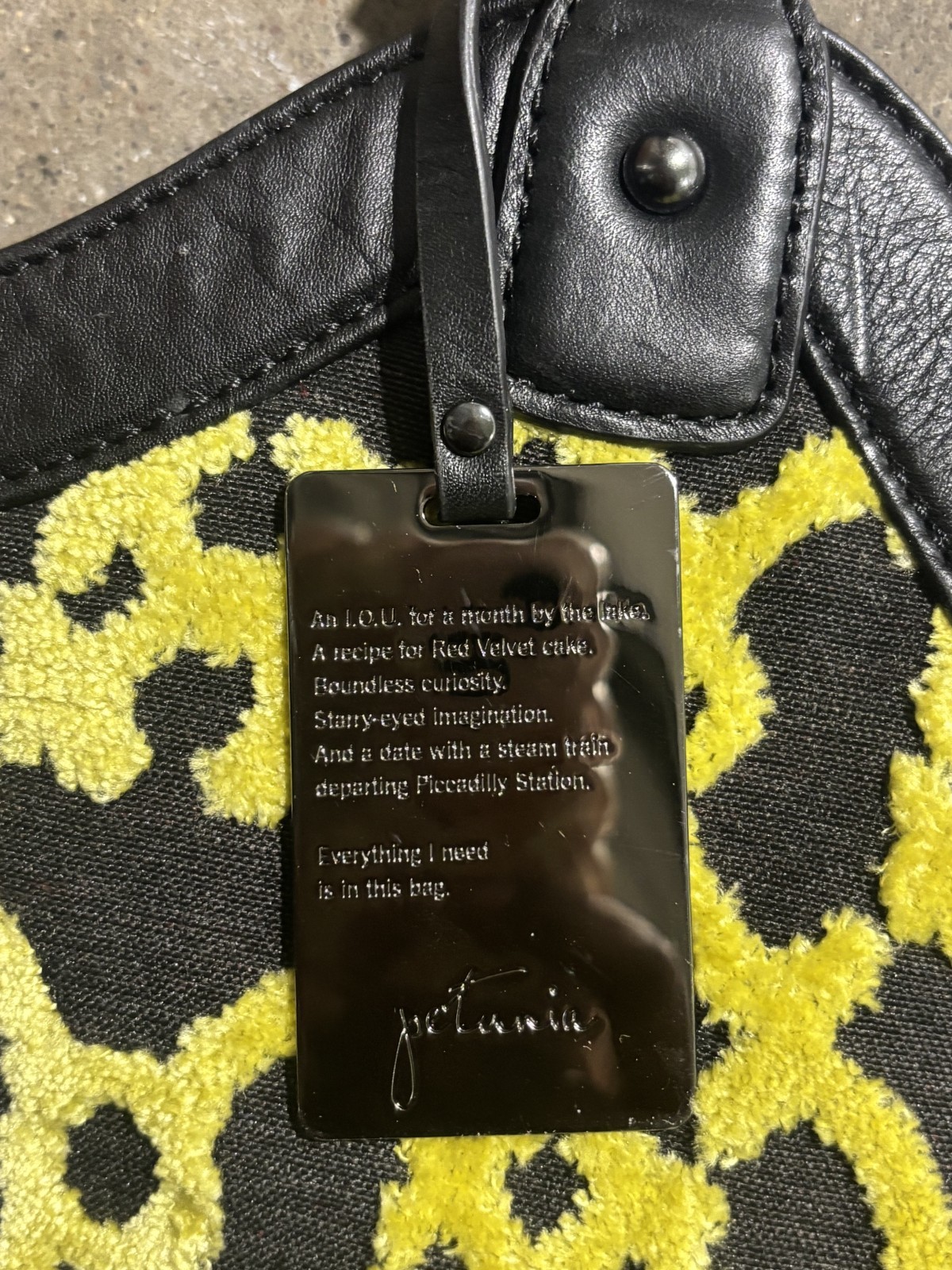 NWT Petunia Pickle Bottom Hudson Hobo Bag Black Yellow Midnight Saffron Retired