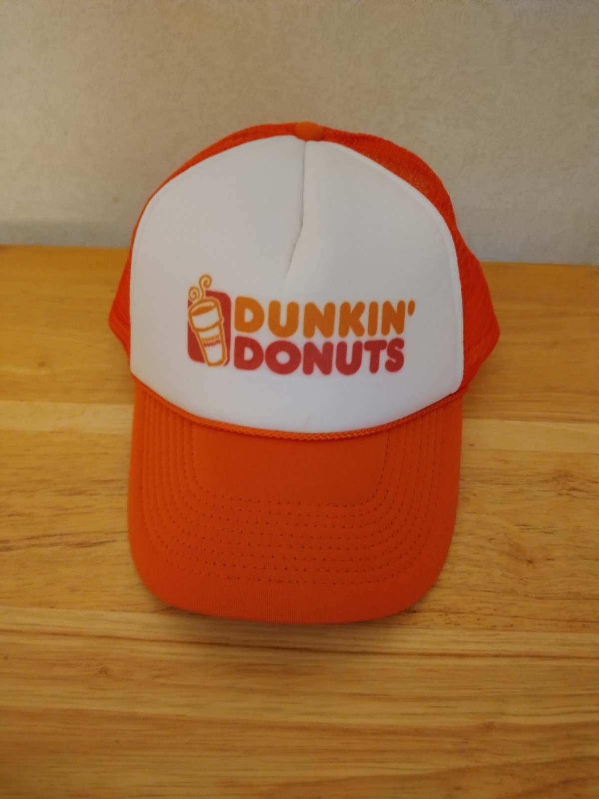 Dunkin Donuts Trucker Snapback Hat Orange/White Mesh Back Men’s Nissun Cap