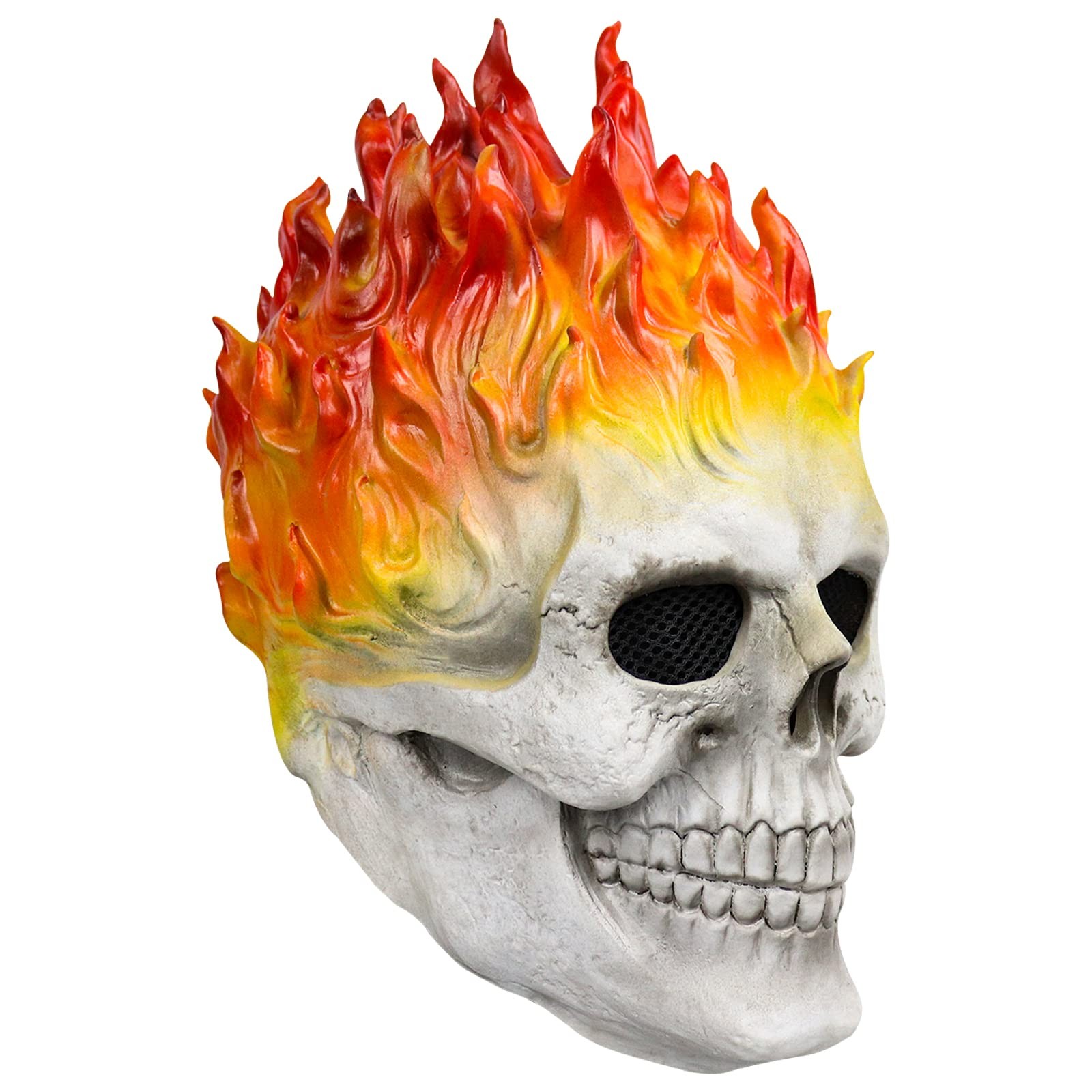 EJWCIG Ghost Mask Demon Flame 12.6in/32cm*9.8in/25cm*9.4in/24cm, Skull