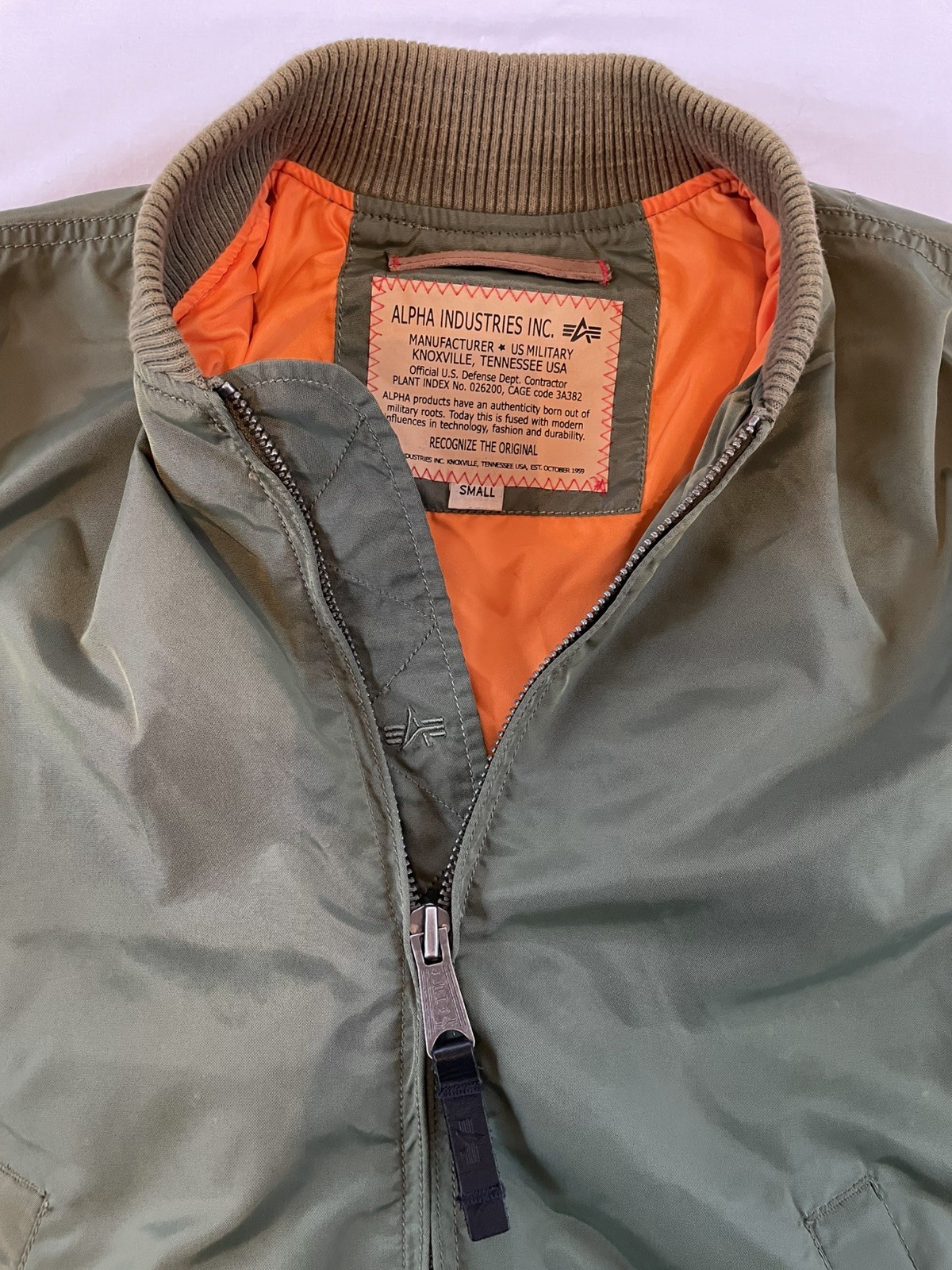 Alpha Industries MA-1 TT Men’s Bomber Sage Green Small