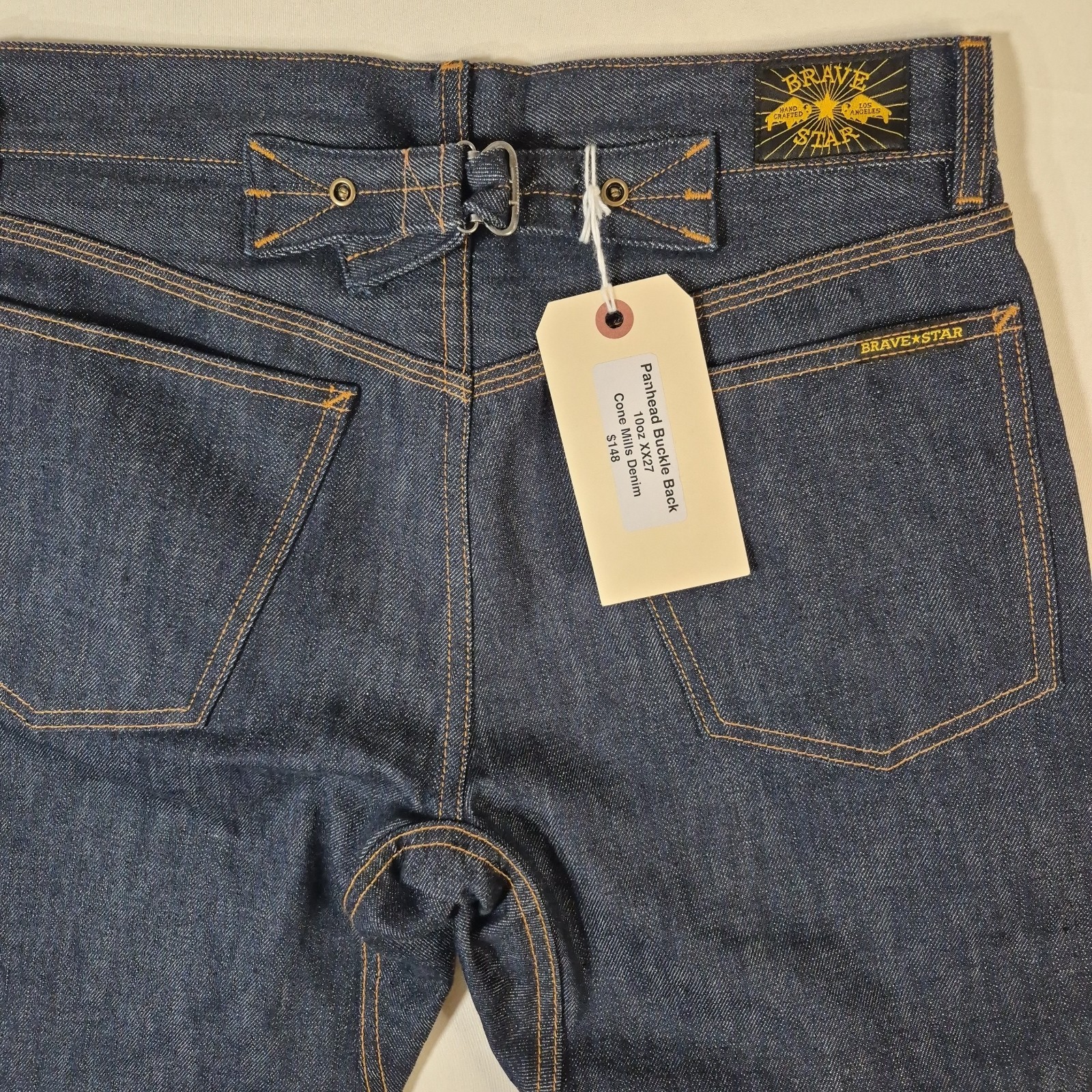 Brave Star Panhead Buckle Back 30X36 10oz Cone Mills Selvedge Denim USA Made