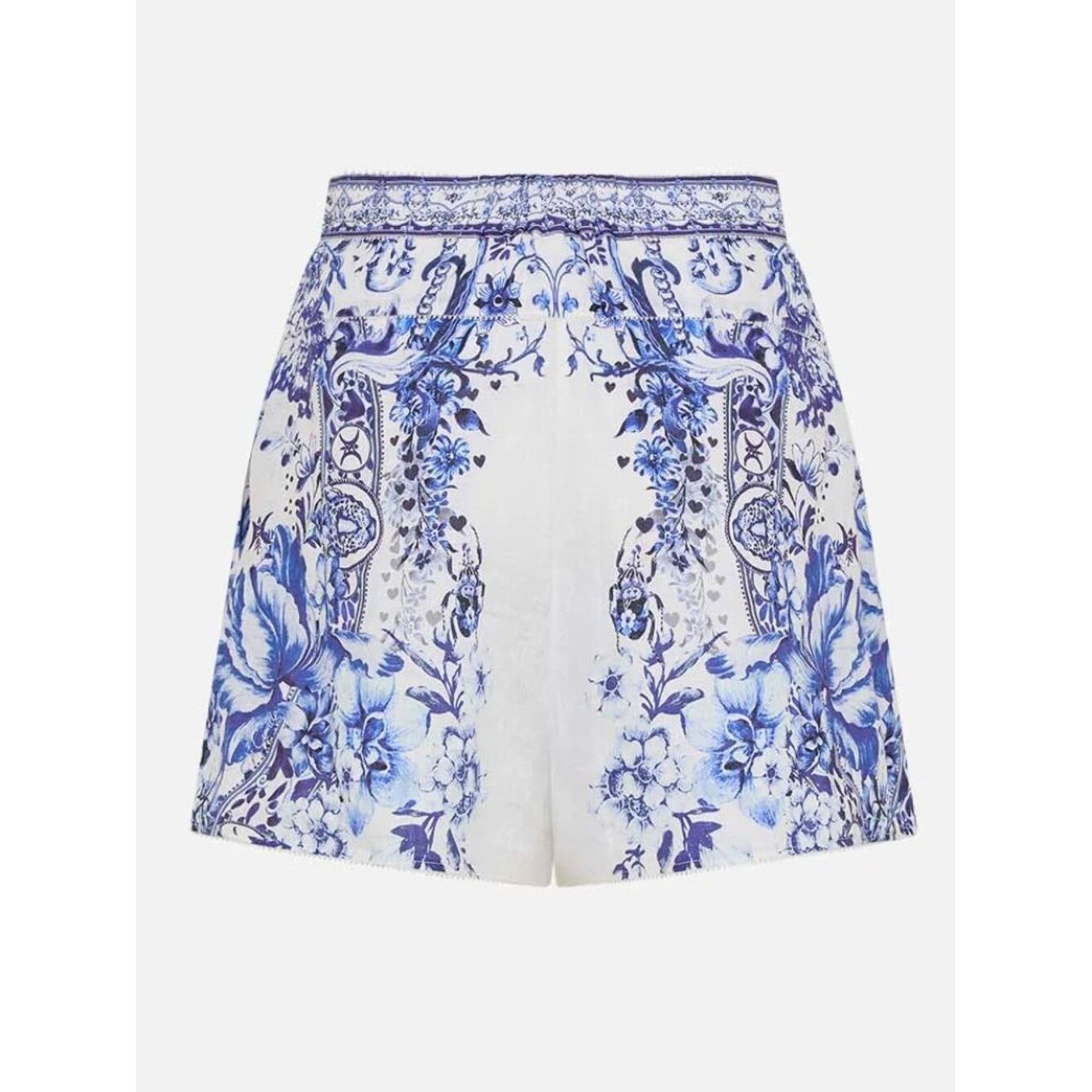 Camilla Linen Glaze and Graze Wide Waistband Shorts Size XS