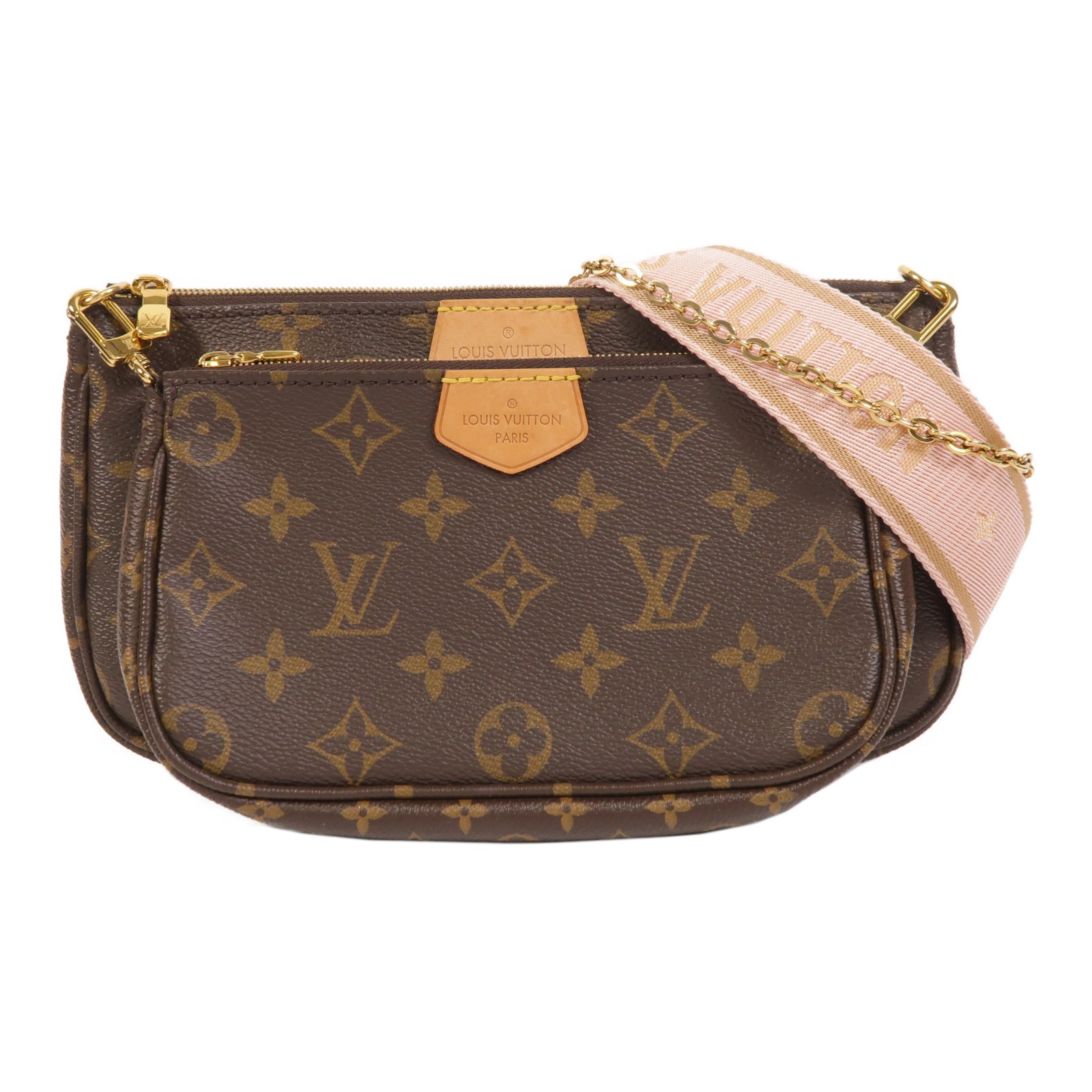 LOUIS VUITTON LV GHW Multi Pochette Accessoires 2 Way Bag M44840 Monogram Brown