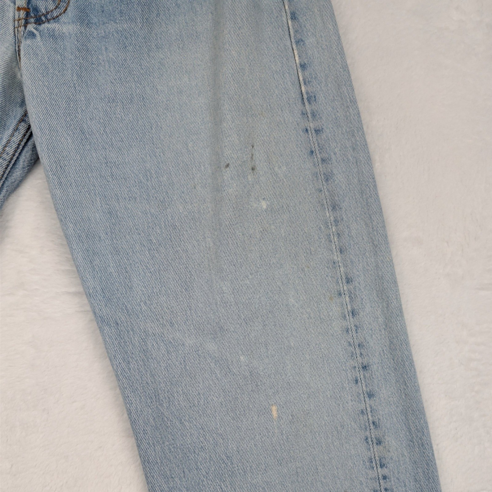VTG Levi’s 501 Jeans Men 28×32 Ice Blue Straight Leg Button Fly Distressed 90s