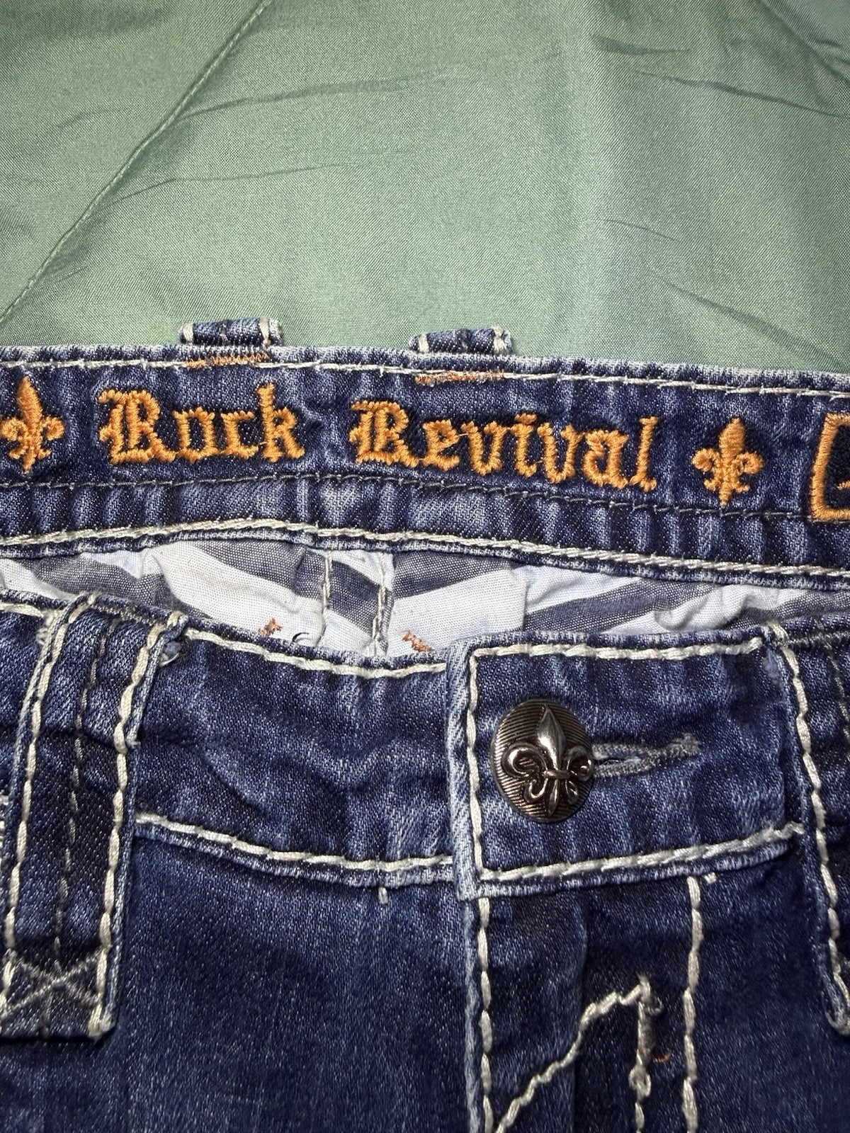 Rock Revival Men’s Straight Fit Denim Jeans 34