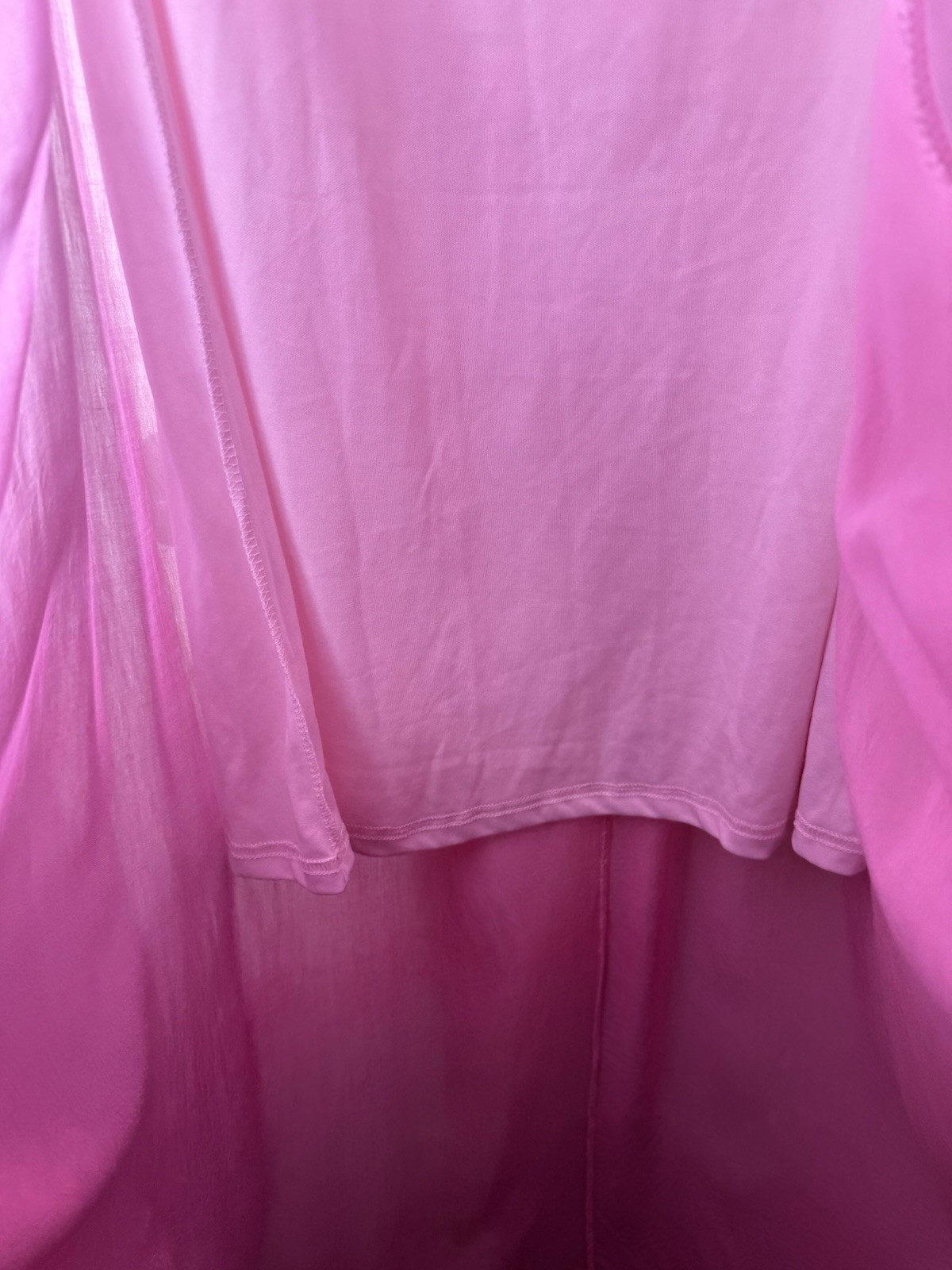 Young Threads Pink/White Ombre Scoop Neck Sleeveless Maxi Dress Beaded Neck Sz L