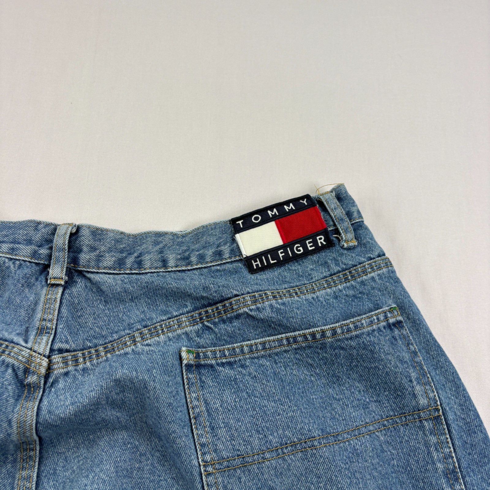 Vintage 90s Tommy Hilfiger Jeans Mens 42×34 (Fits 40×33) Blue Carpenter Baggy