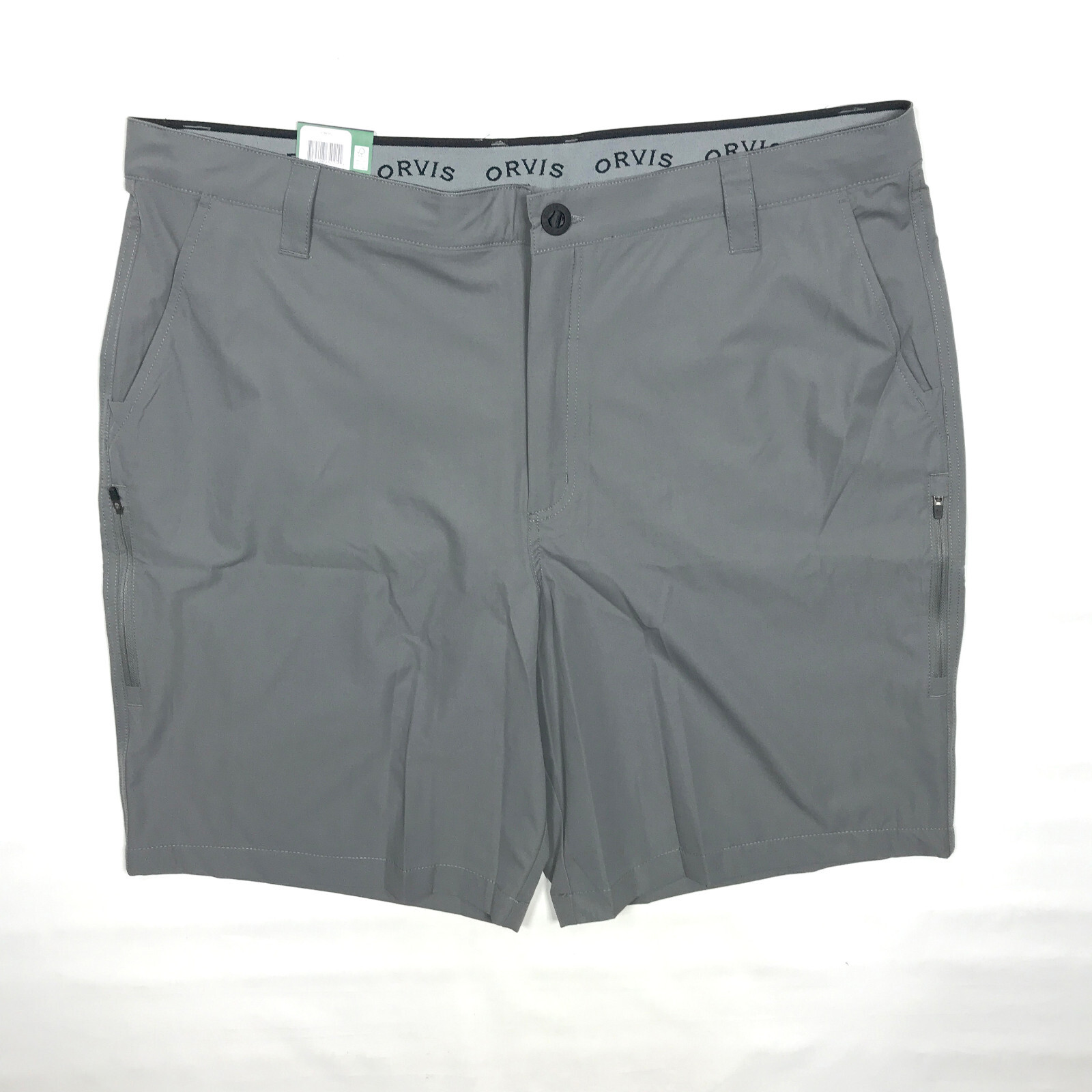 Orvis Mens Tech Shorts 40 Gray 4-Way Stretch Lightweight Hiking Golf New NWT