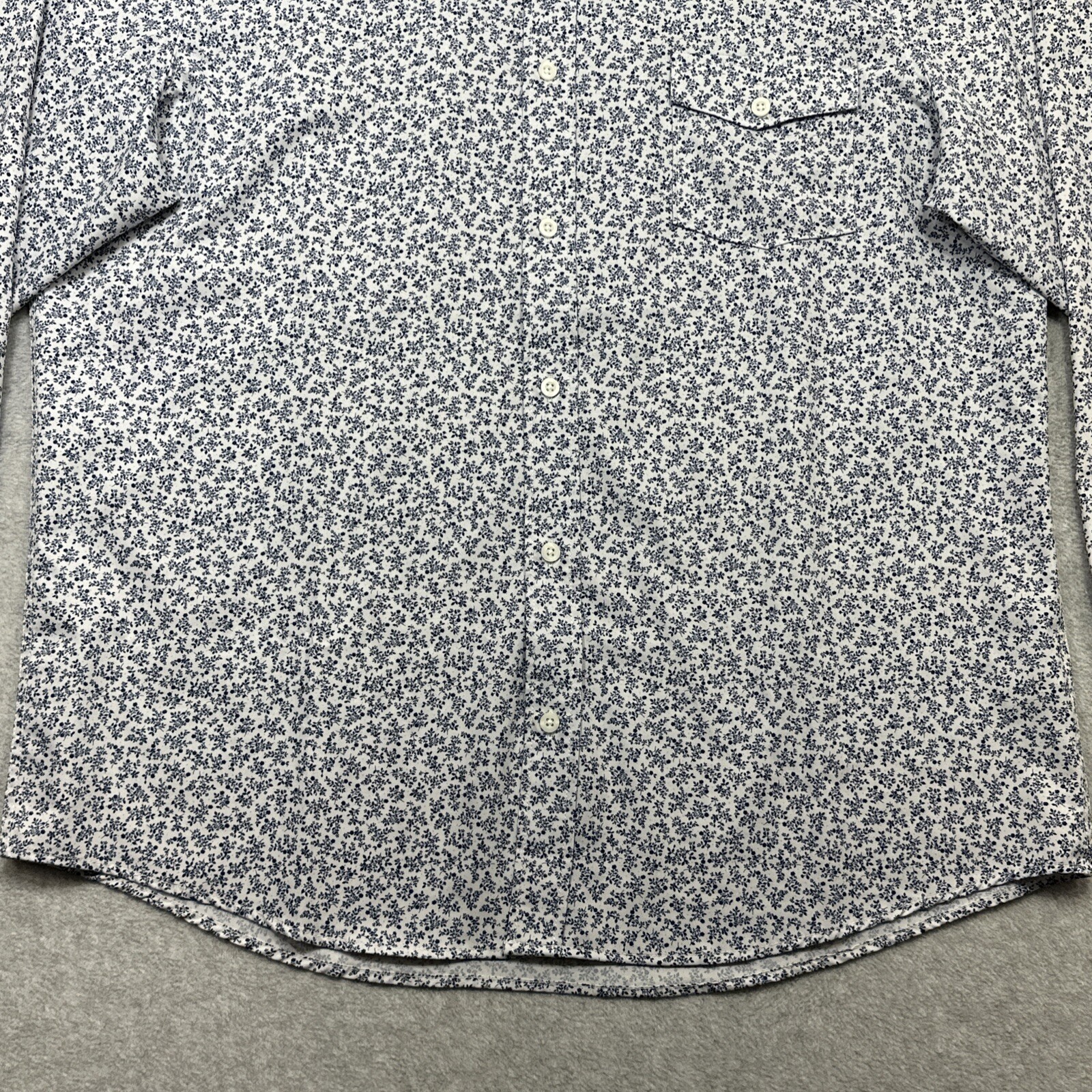 Nordstrom Tech Smart Shirt XL Blue Floral Performance Smart Casual Modern Office