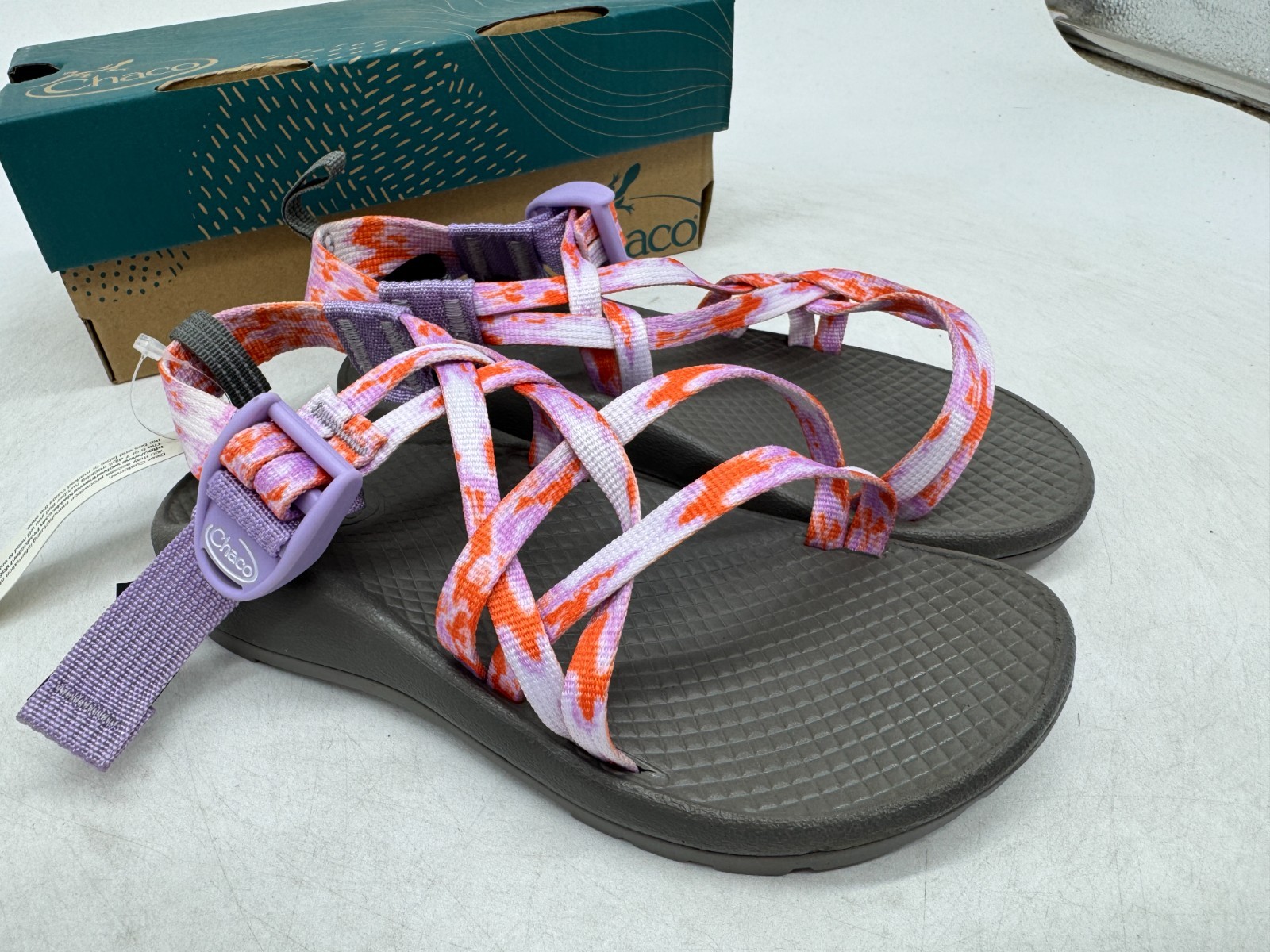 Chaco Unisex Kids Zx1 Ecotread Sandal Adjustable Strap Tie Dye Size 13 Big Kid