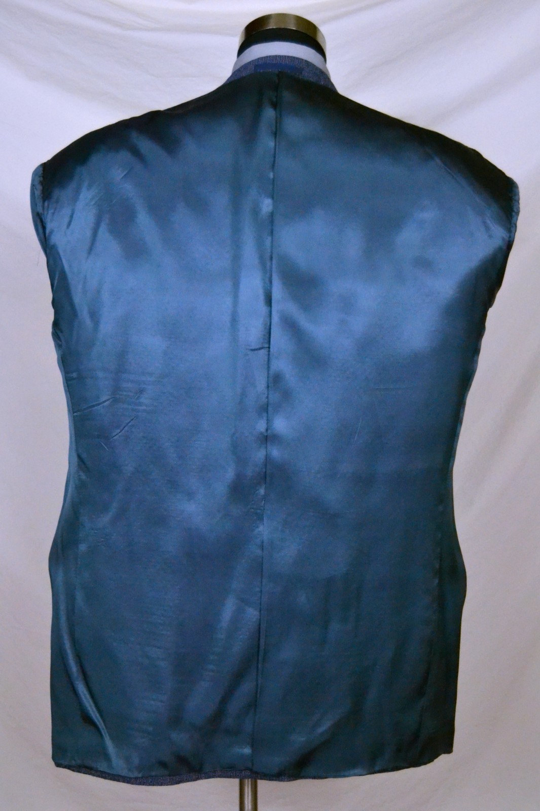 Vintage Royal Blue Wave Jacket with Big Shoulder Pads (Size 48R) By Jhane Barnes