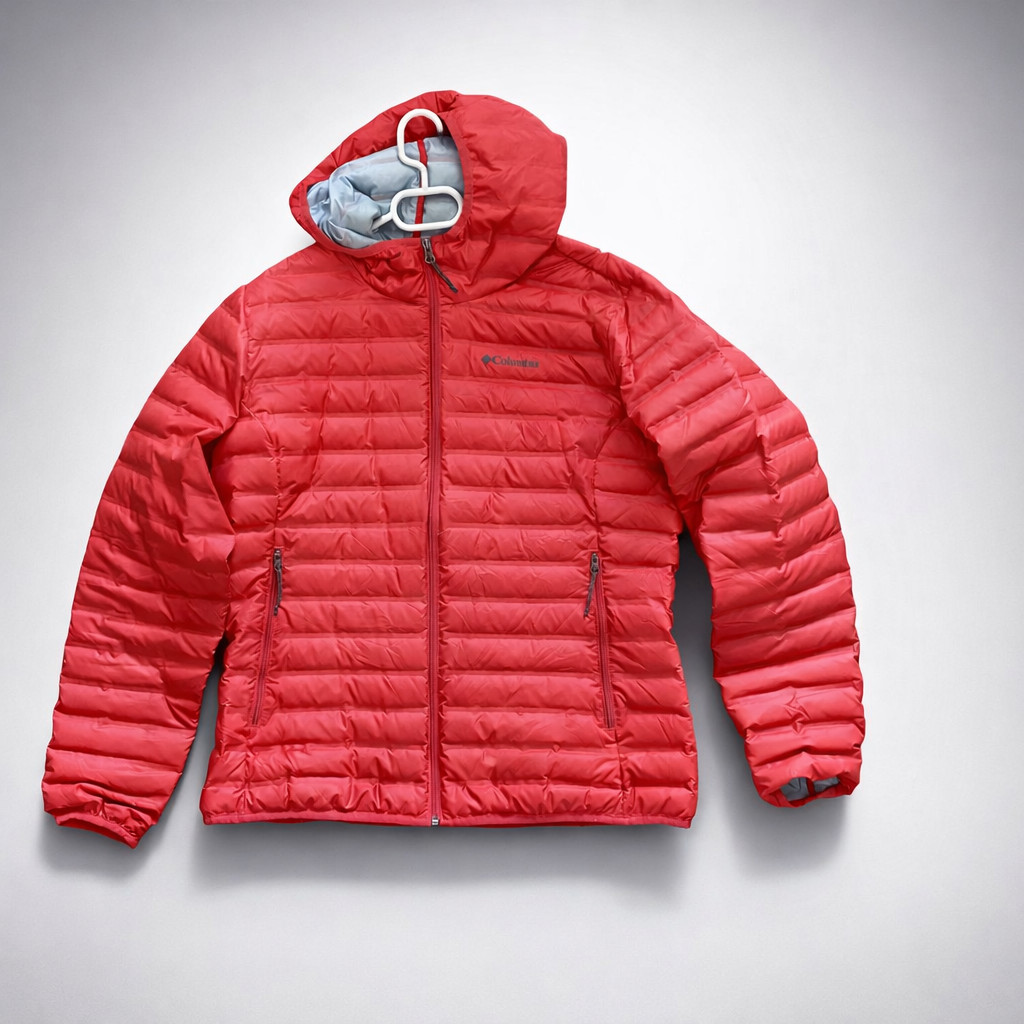 Columbia Sportswear Lightweight Hooded Puffer Down Jacket Women’s XL Red