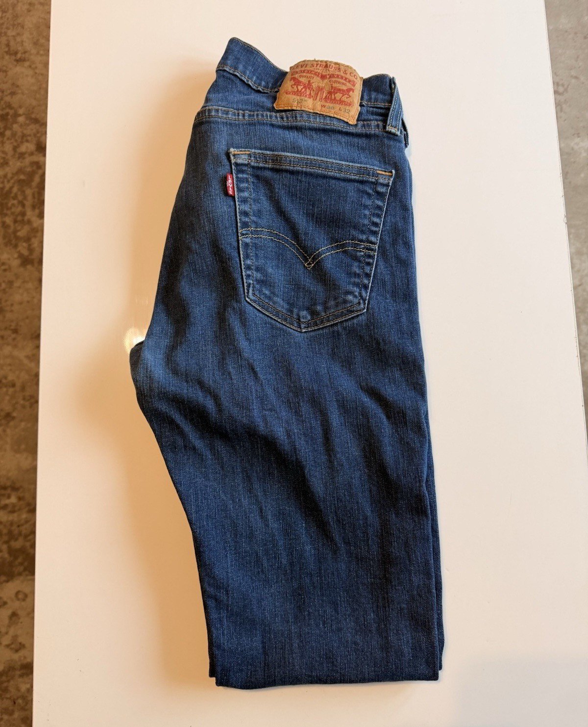 Levi’s Men’s 500 Series 513 Straight Regular Mid Rise Dark Wash Jeans