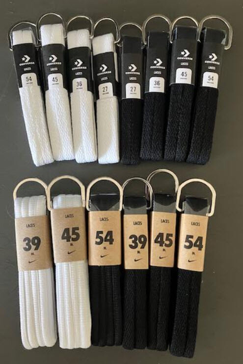 New Converse & Nike Black White Yellow Purple Blue 54 45 39 36 27 Inch Shoelaces