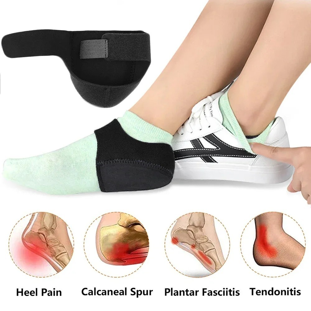 1Pair Plantar Fasciitis Heel Cups U Shaped Silicone Gel Heel Pain Relief Insoles
