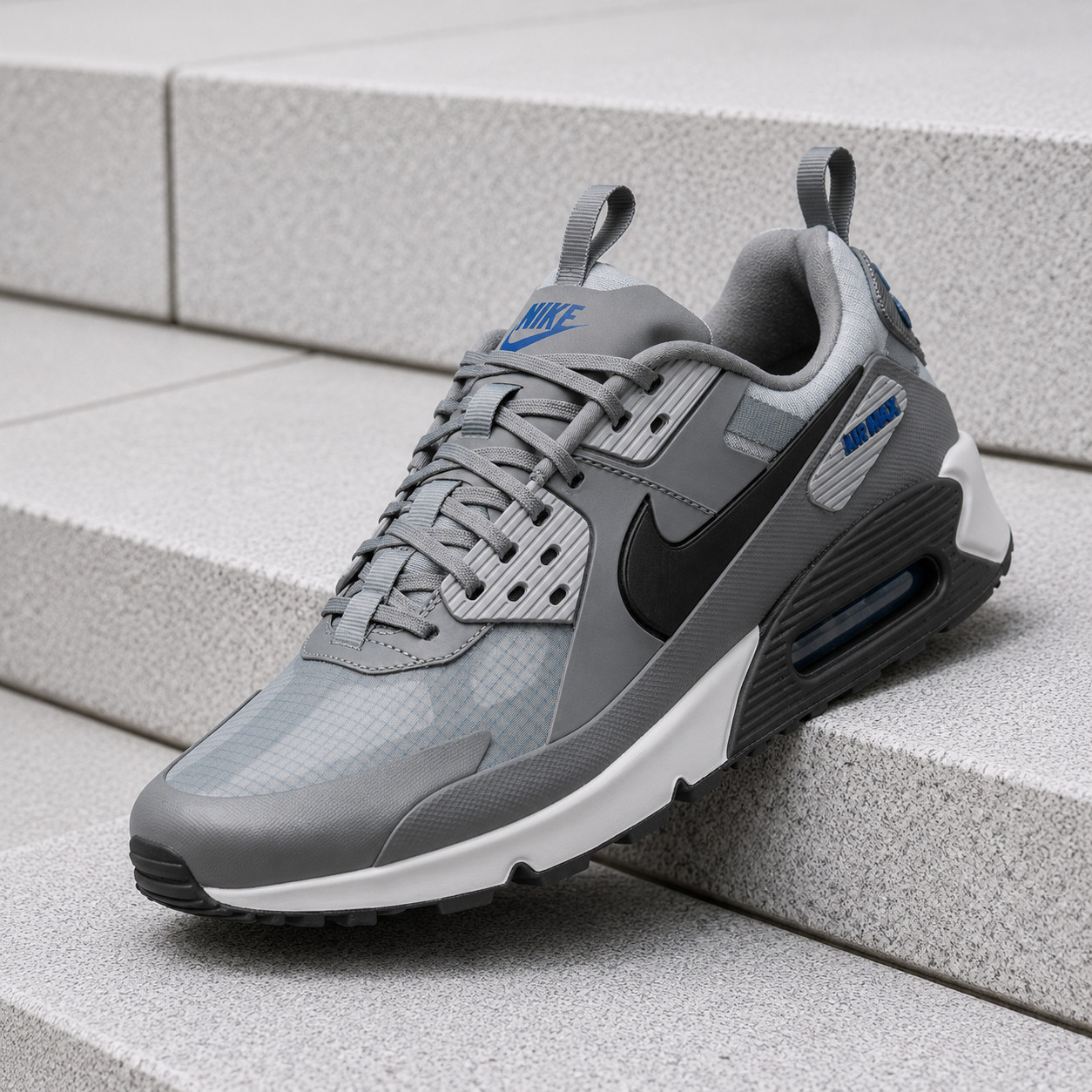 Nike Air Max 90 Drift Cool Grey Deep Royal Blue IO1908-002 Men’s Size New