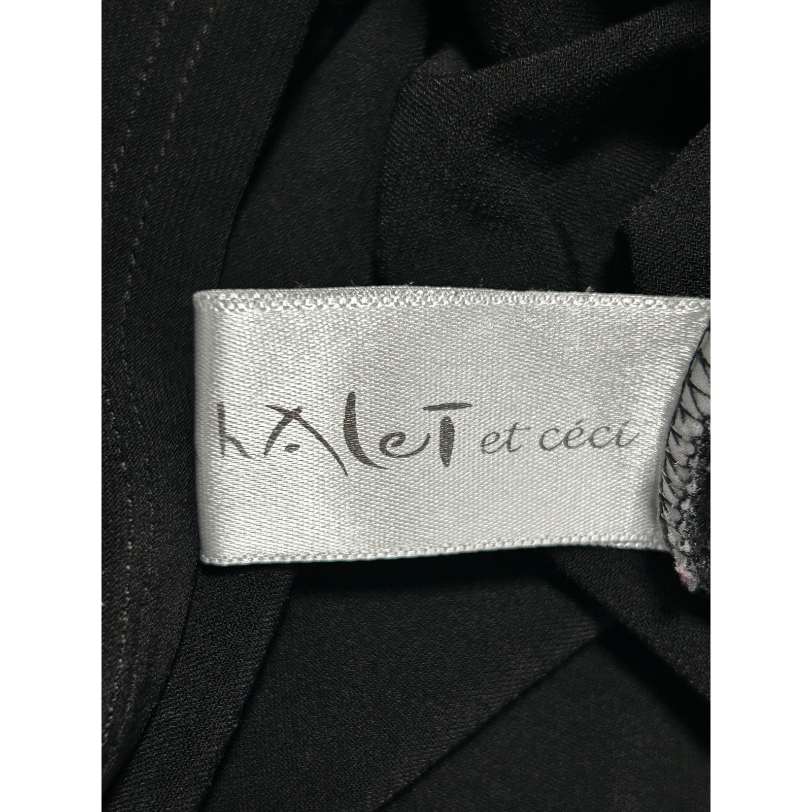 Chalet et ceci Womens Black Cowl Neck Asymmetrical Tunic Top Size Medium