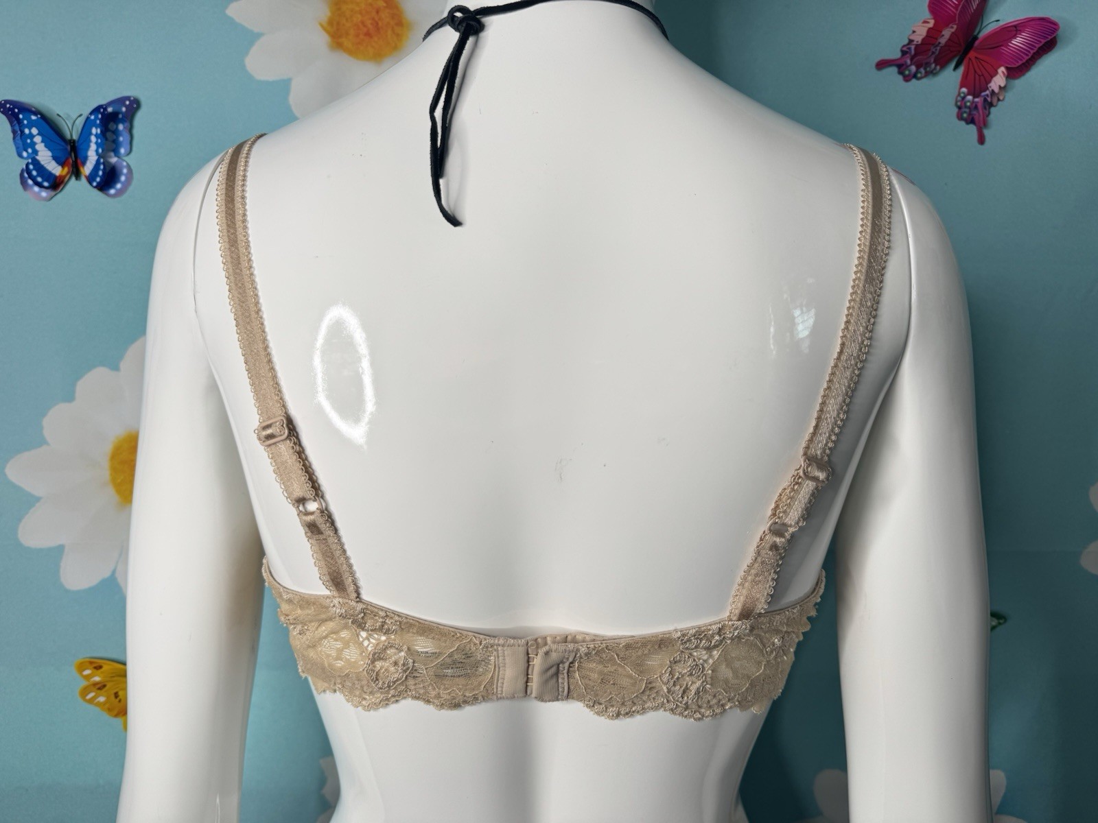 WACOAL FRENCH GARDEN FULL COVERAGE UNDERWIRE TSHIRT BRA SZ 38B #85340 BEIGE