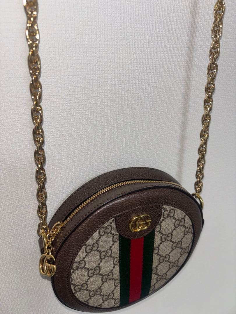 GUCCI Ophidia GG Mini Round Shoulder Bag Excellent Condition Gift Present 0620b
