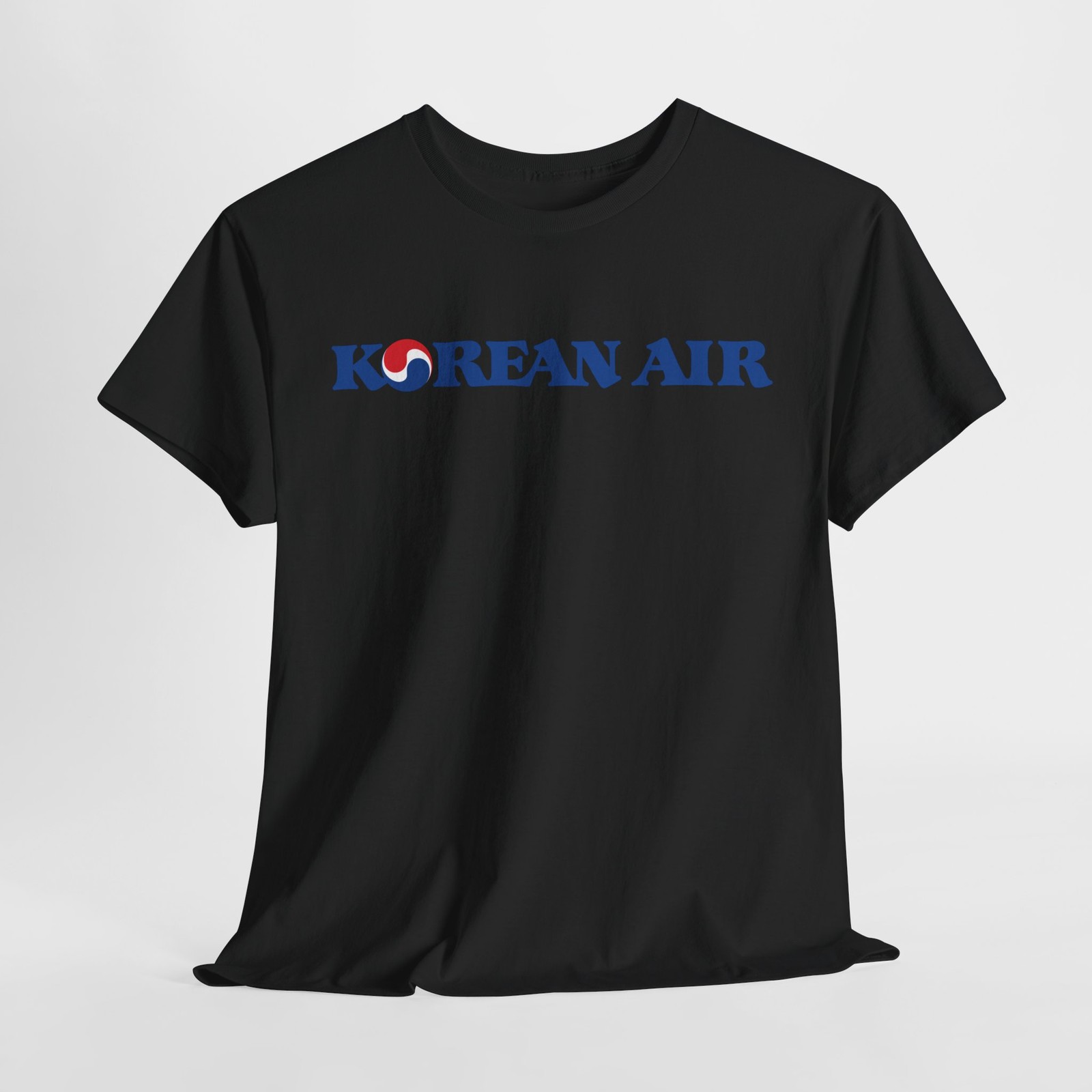 Korean Air Airlines Logo T-Shirt Vintage Aviation Retro Airline Tee S-5XL