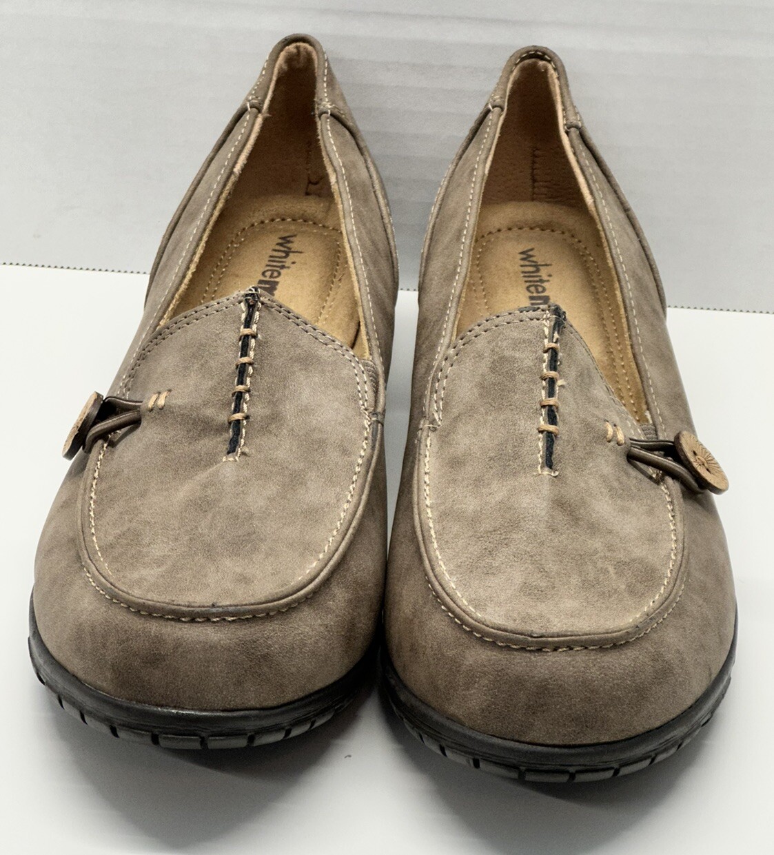 White Mt. Women’s 9.5 Brown Loafers Judo Flat Shoes Slip Ons Man Made Materials