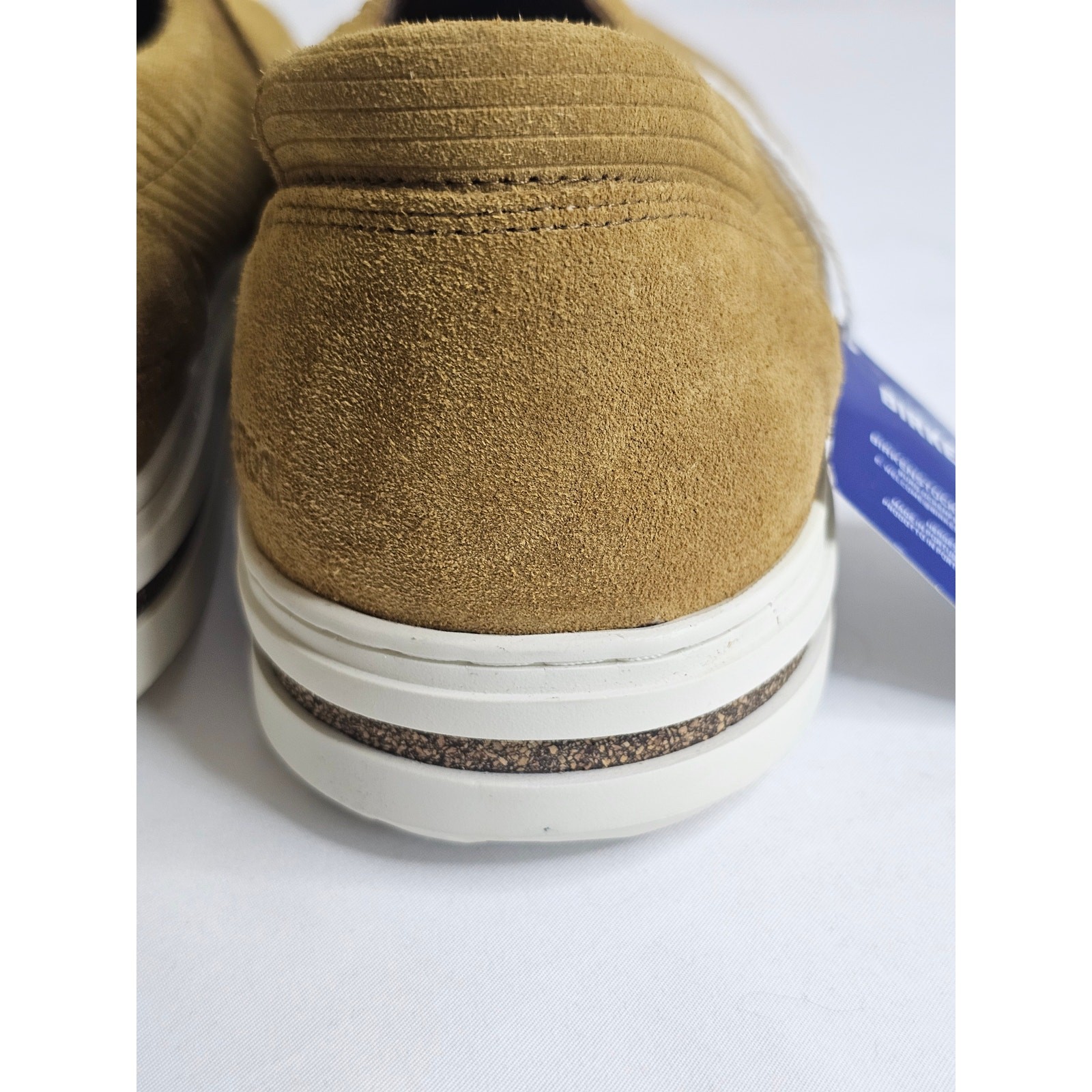 NWT Birkenstock Oswego Tan Ribbed Suede Slip-Ons 46/M13