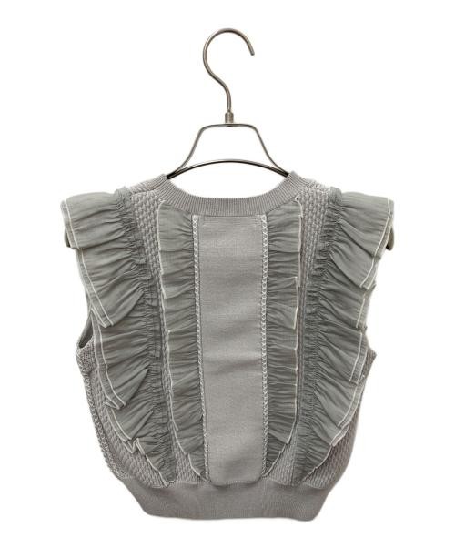 HER LIP TO Gray Knit Top S Sleeveless Polycotton Casual Women