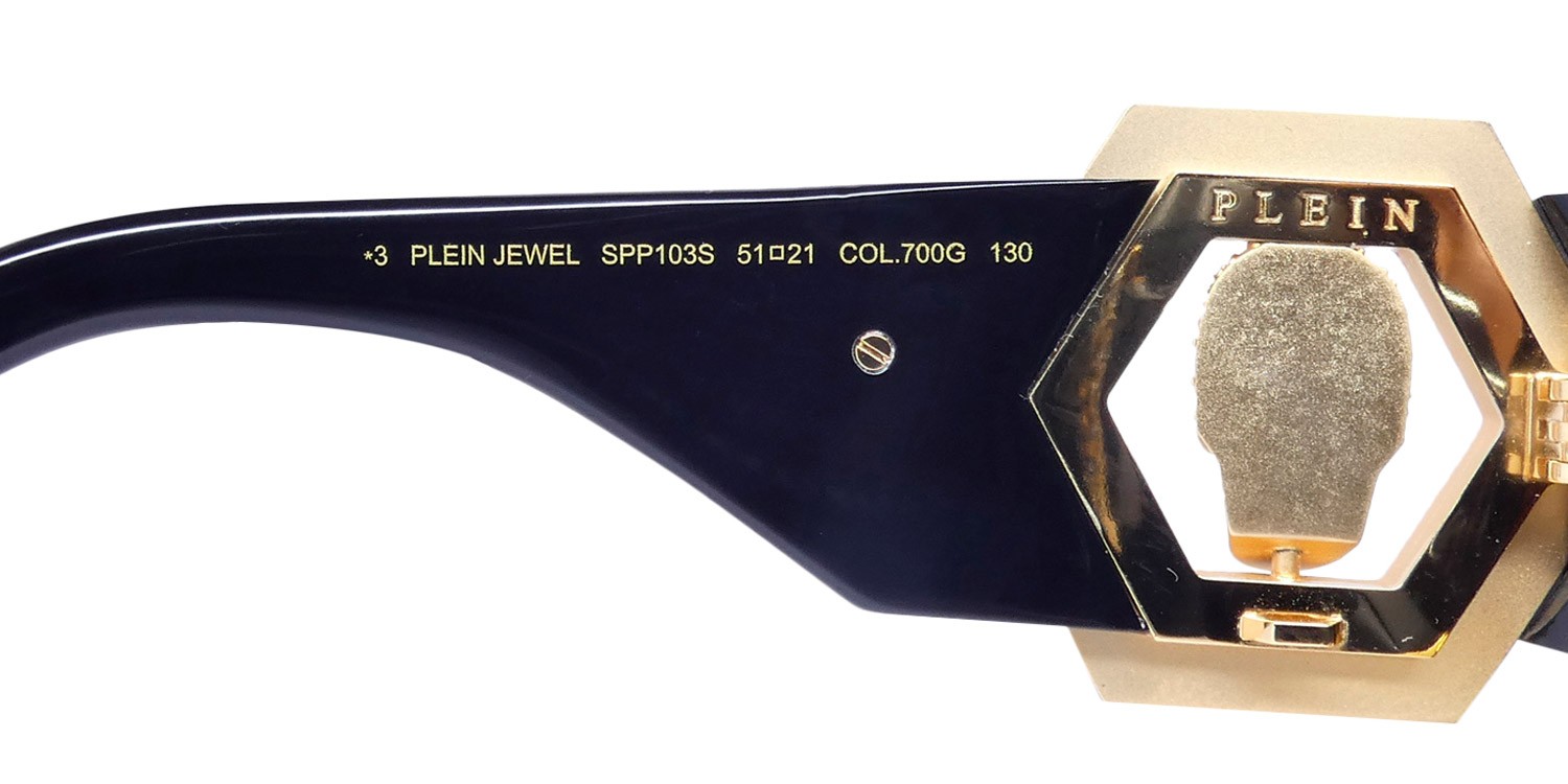 NEW PHILIPP PLEIN SPP103S PLEIN JEWEL SUNGLASSES PLASTIC BLACK WOMENS ITALY