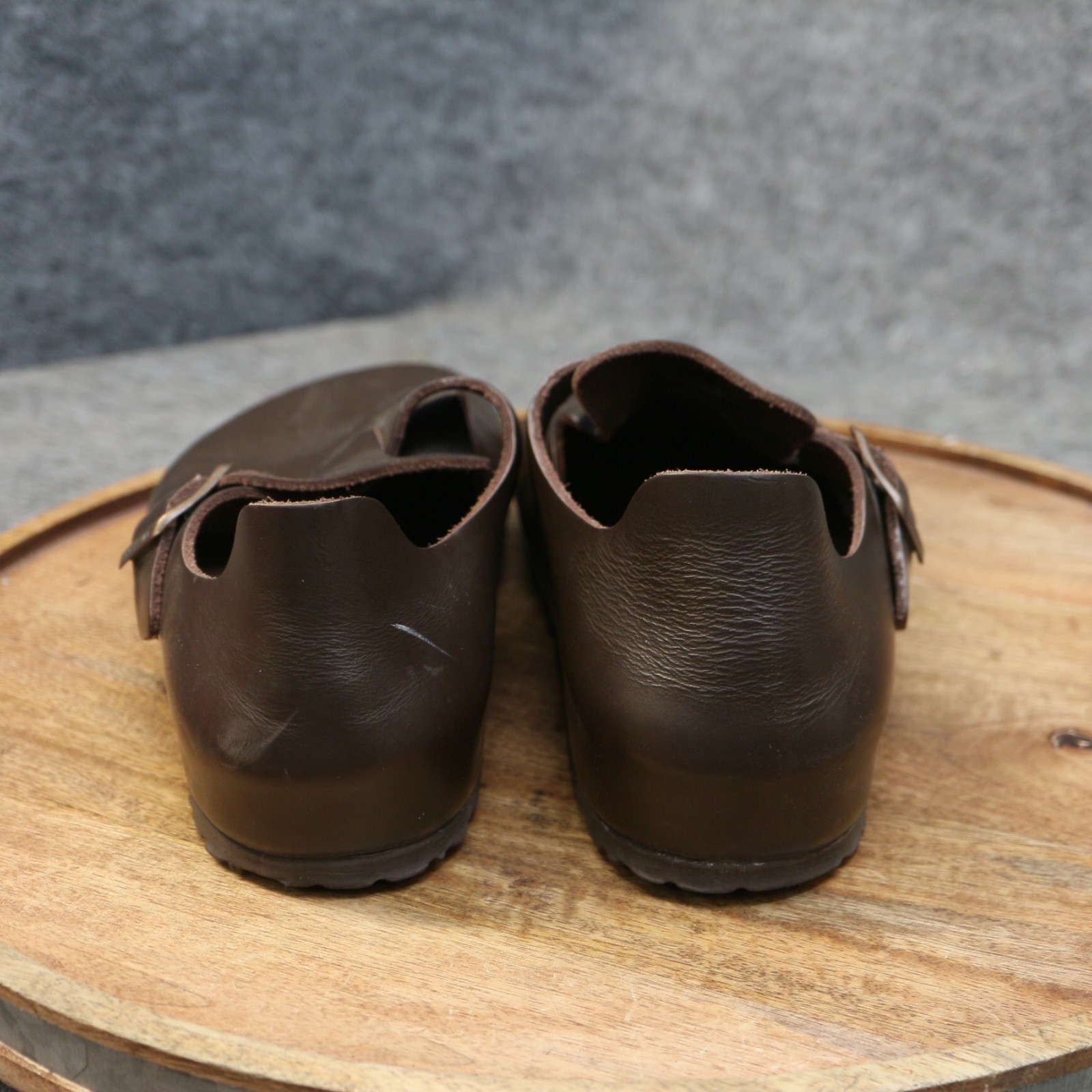 Birkenstock London Womens 38 US 7 Reg. Brown Oiled Leather Clogs Shoes Slip On