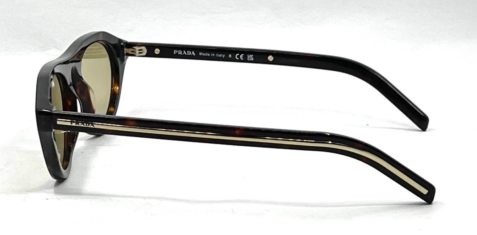 Prada SPR B15 17N-70R Tortoise Sunglasses Unworn Full Kit Made Italy