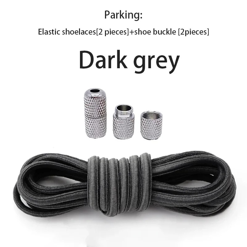 round Elastic Shoelaces for Sneakers No-Tie Tennis Shoe Laces with Rubber Band f