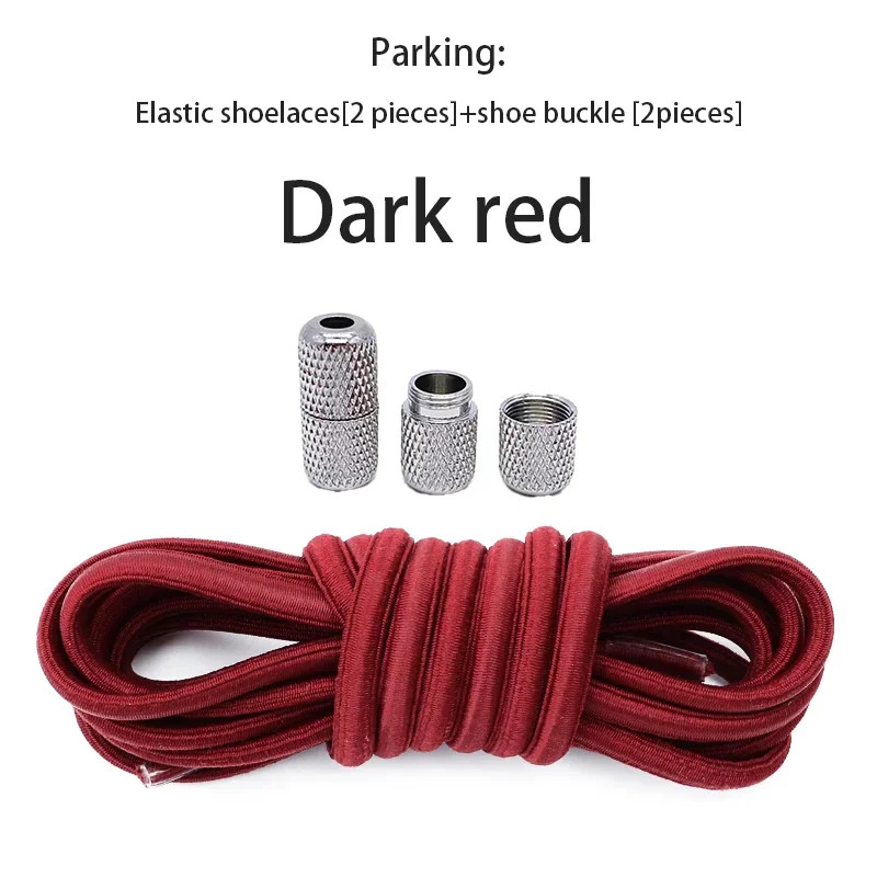round Elastic Shoelaces for Sneakers No-Tie Tennis Shoe Laces with Rubber Band f