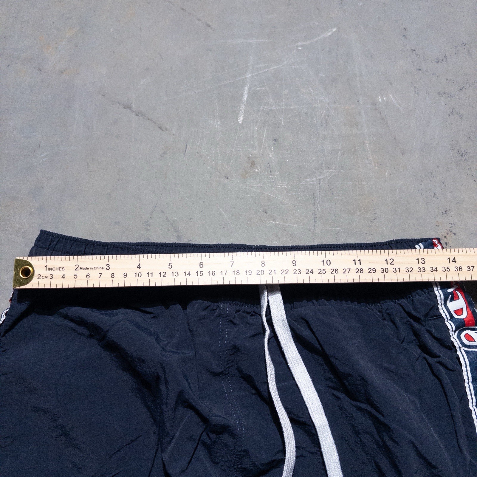 Champion Reverse Weave Nylon Elastic Cuff Track Pants Men’s Small Navy