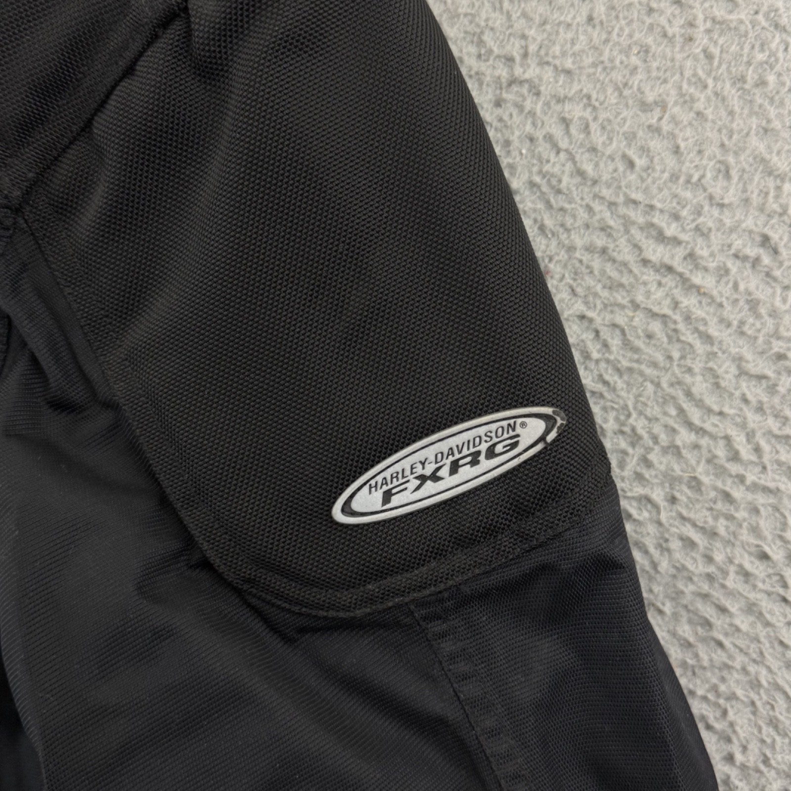 Vintage Harley Davidson FXRG Motorcycle Jacket Mens 2XL Black Biker Outdoor Zip