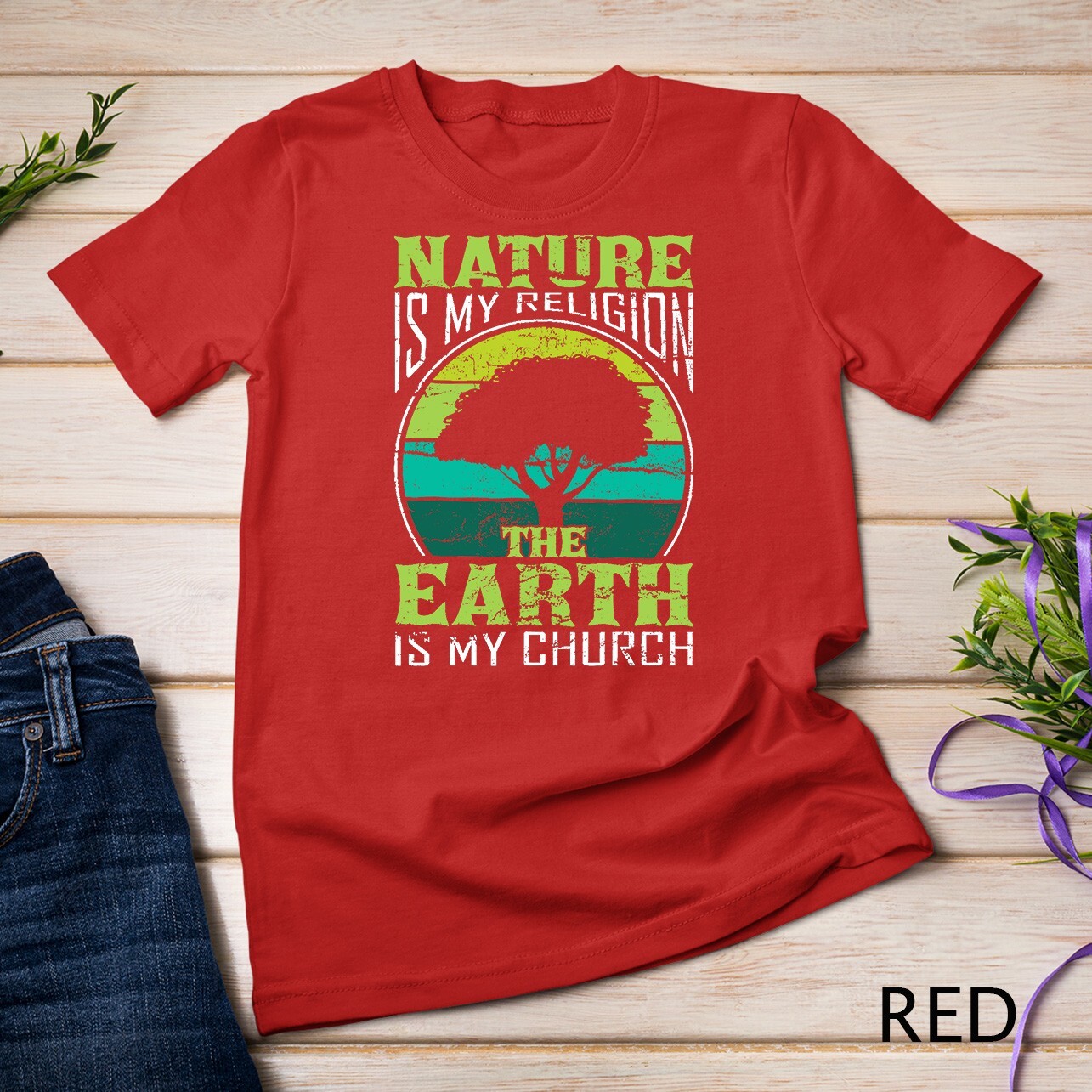 Native American Day Nature Is My Religion Earth Is My Church Unisex T-shirt