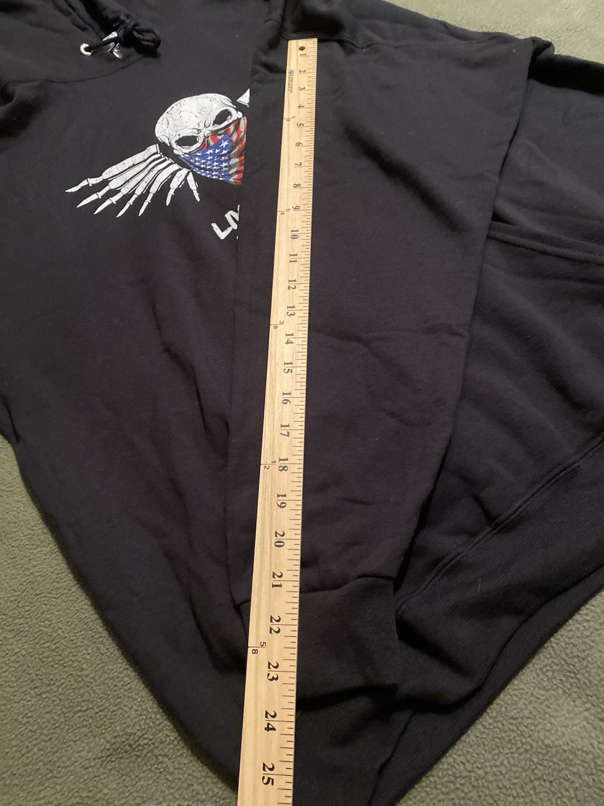 USA Live Hard Die Free Skull Hoodie Men’s XL