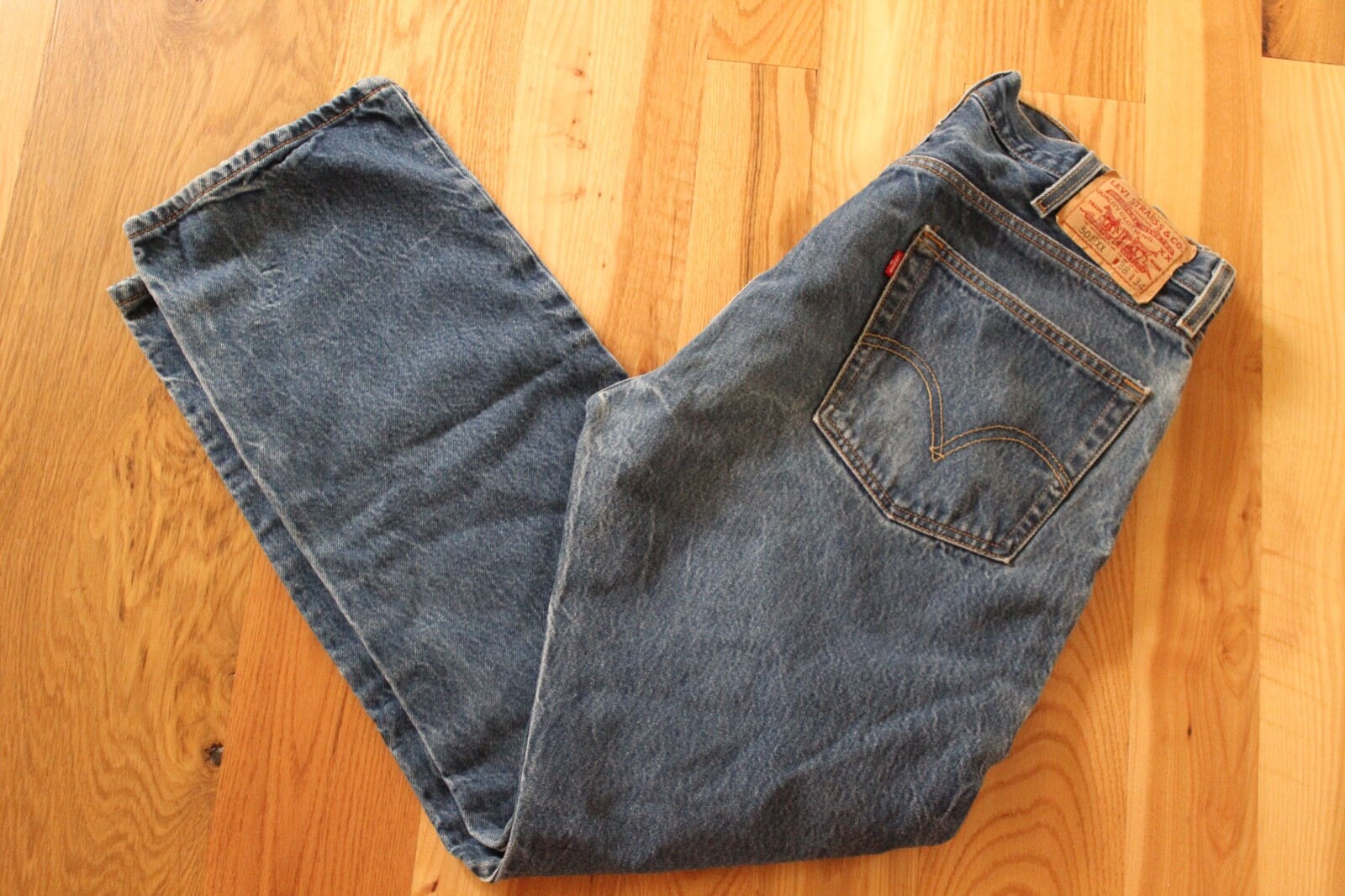 Levis 501XX Button Fly Perfect Faded Denim Jeans Pant Men’s 38 x 34 TD9-2Q
