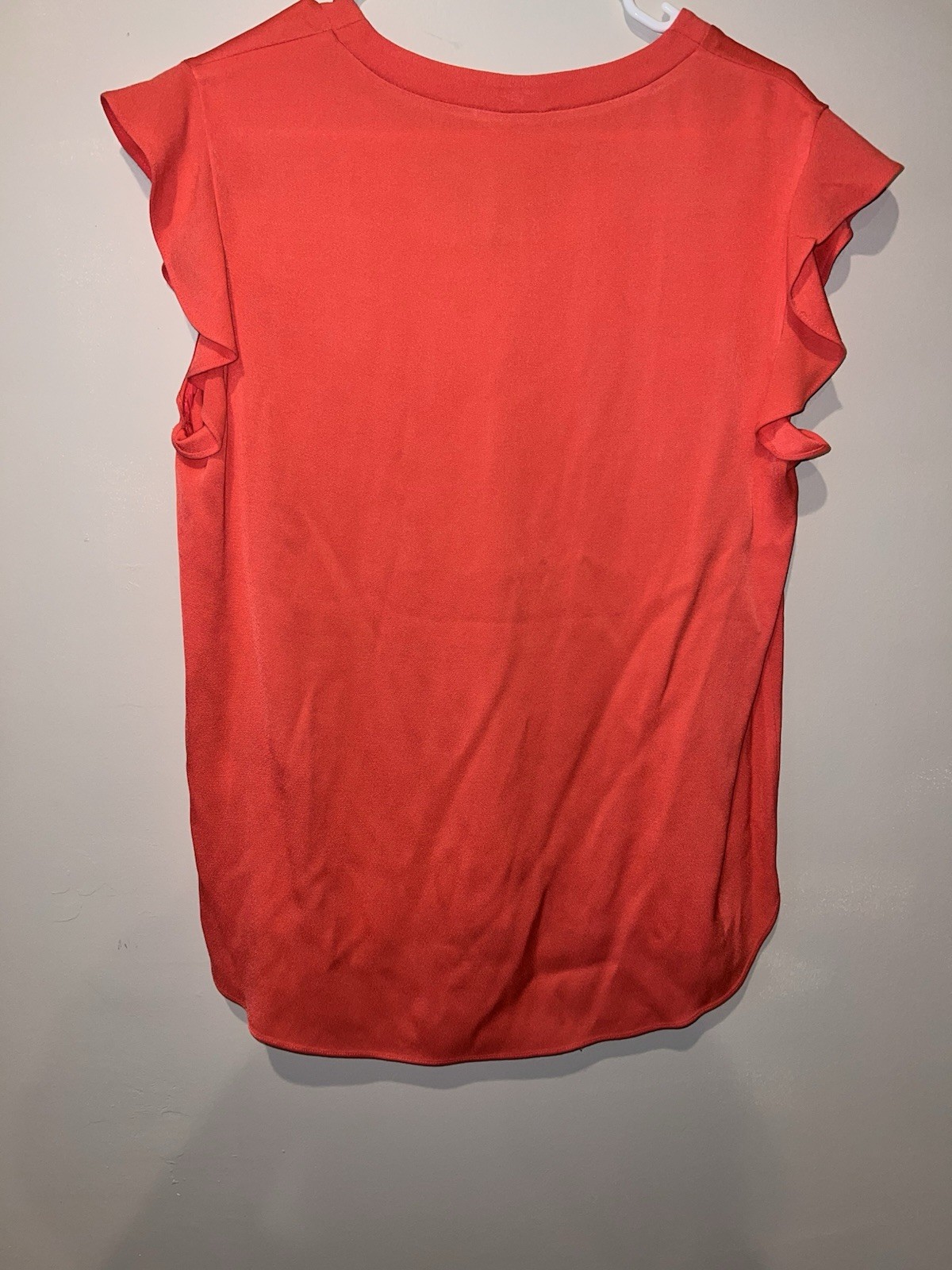 Kate spade Bright Coral V-Neck Flutter Sleeve Women’s Top size M