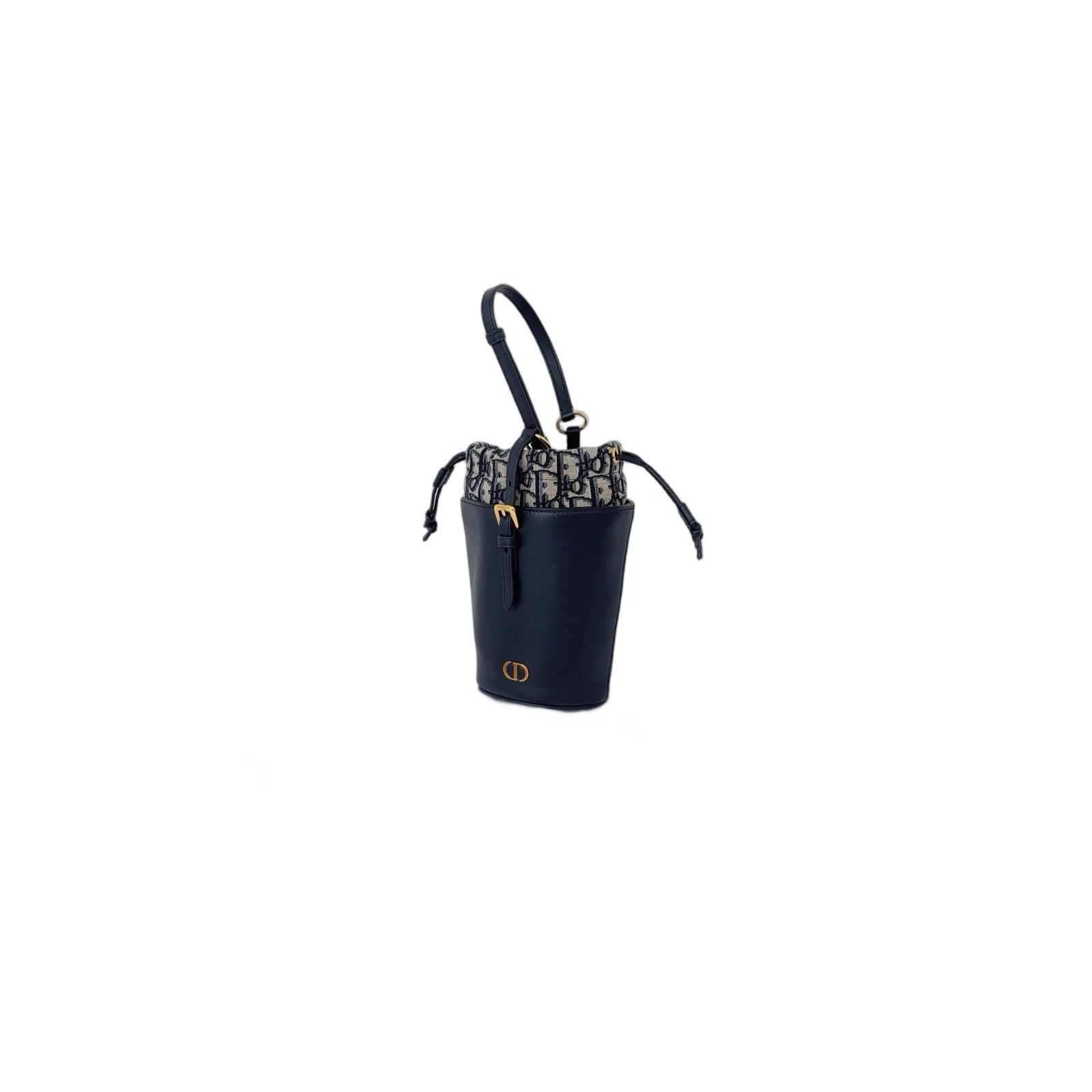 Dior Bucket Black Beige Navy Oblique Calfskin (pa072426a0r)