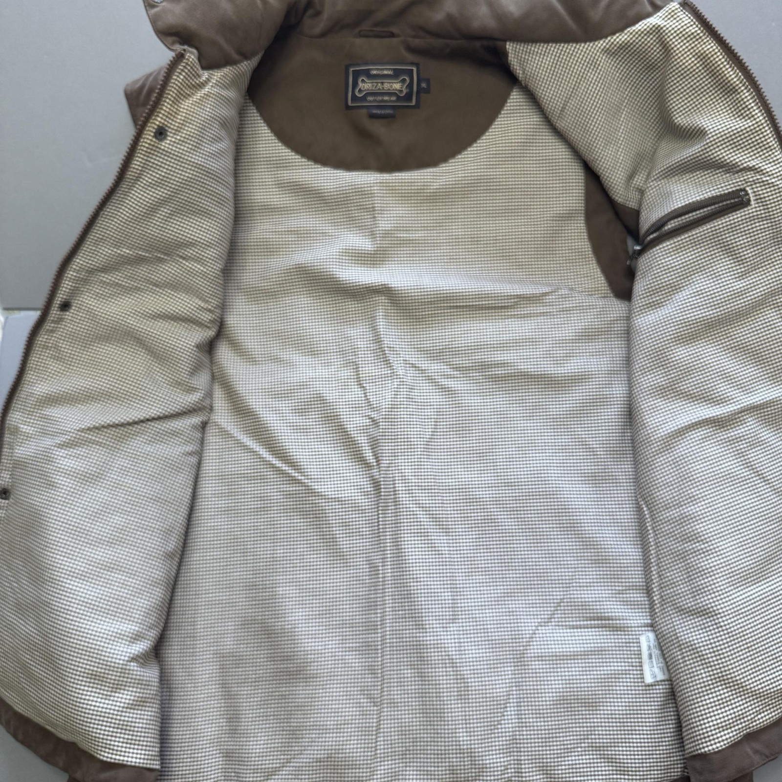 Driza-Bone Mens Quilted Waistcoat XL Brown Puffer Hunt Gilet Shooting Full Zip