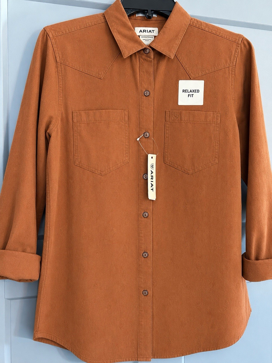 Ariat Women’s R.E.A.L. Billie Jean Long Sleeve Shirt SizeXL Glazed Ginger Dobby
