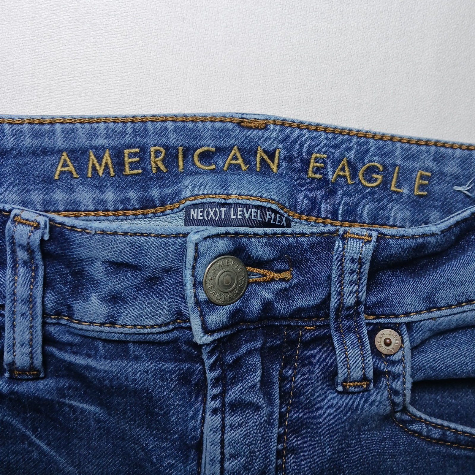 American Eagle Mens Next Level Flex Slim Jeans 31X32 Dark Blue Denim