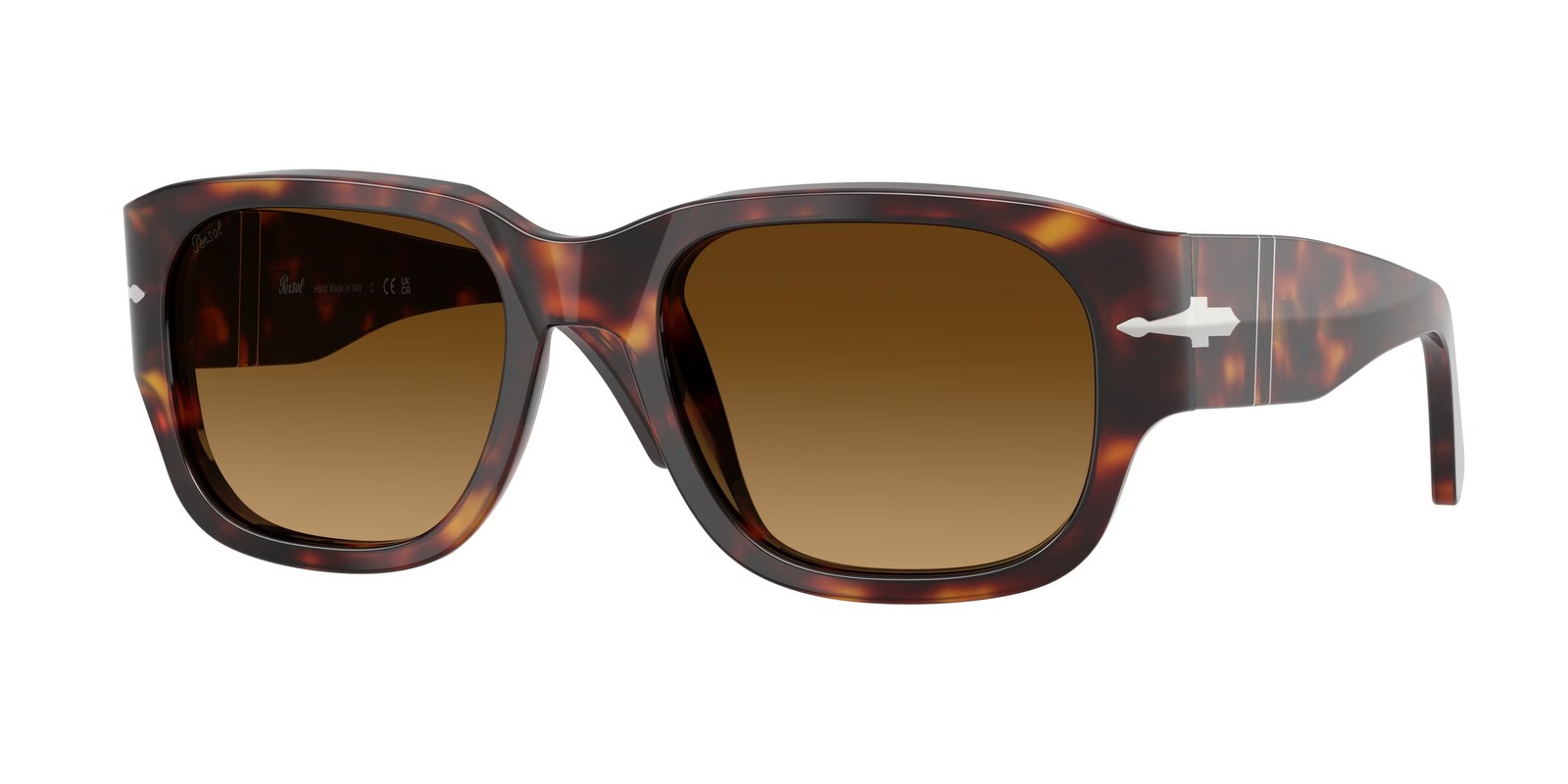 PERSOL PO3380S 24 85 Havana Light Brown Gradient Brow 55 mm Unisex Sunglasses